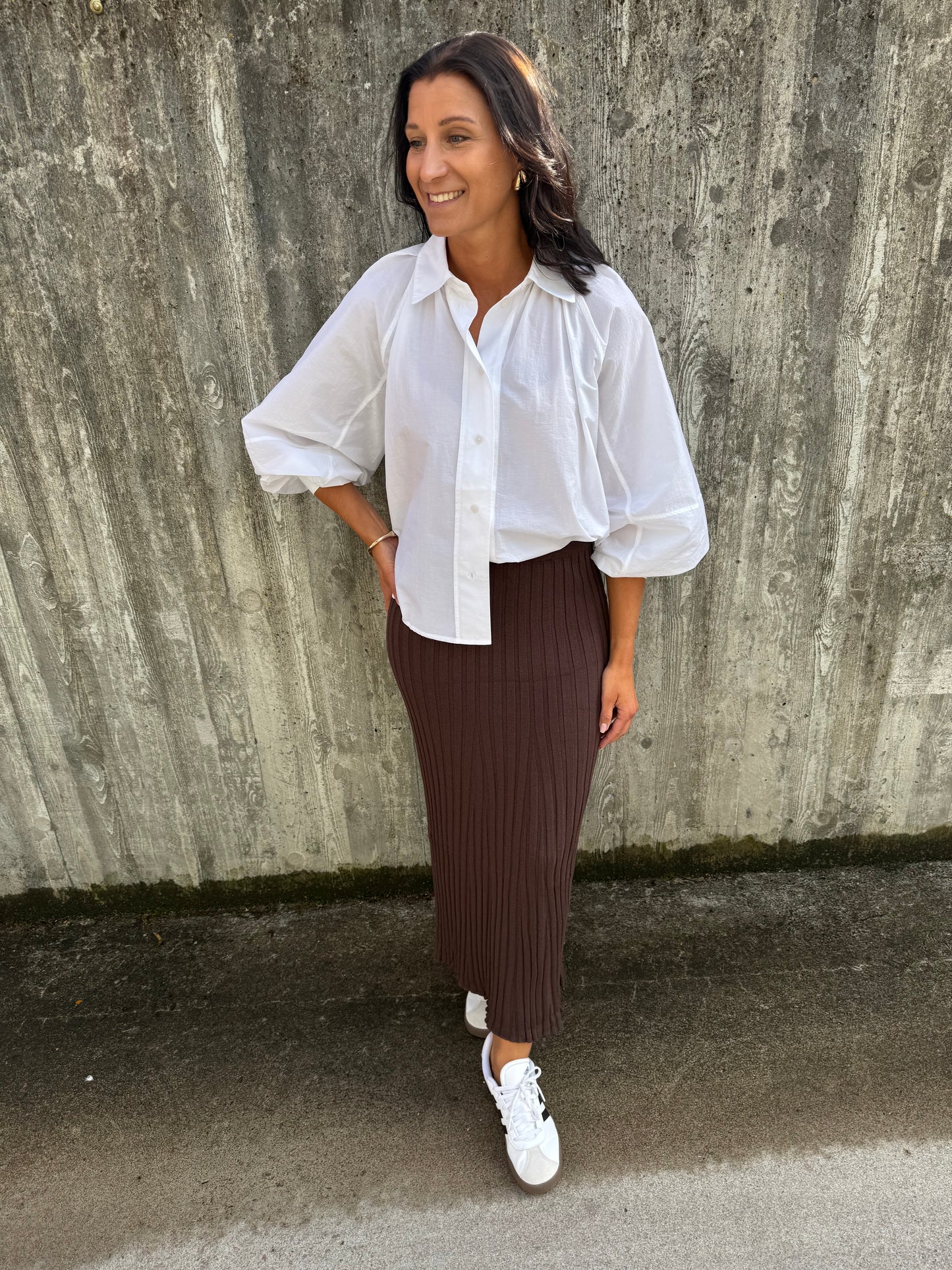 OBJTHESS HW RIB LONG SKIRT