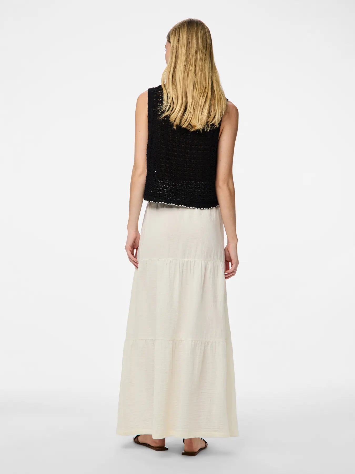 PCSIKKA HW MAXI SKIRT CREME