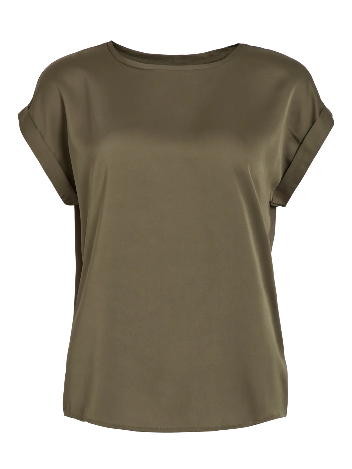 VIELLETTE S/S SATIN TOP DUSTY OLIVE