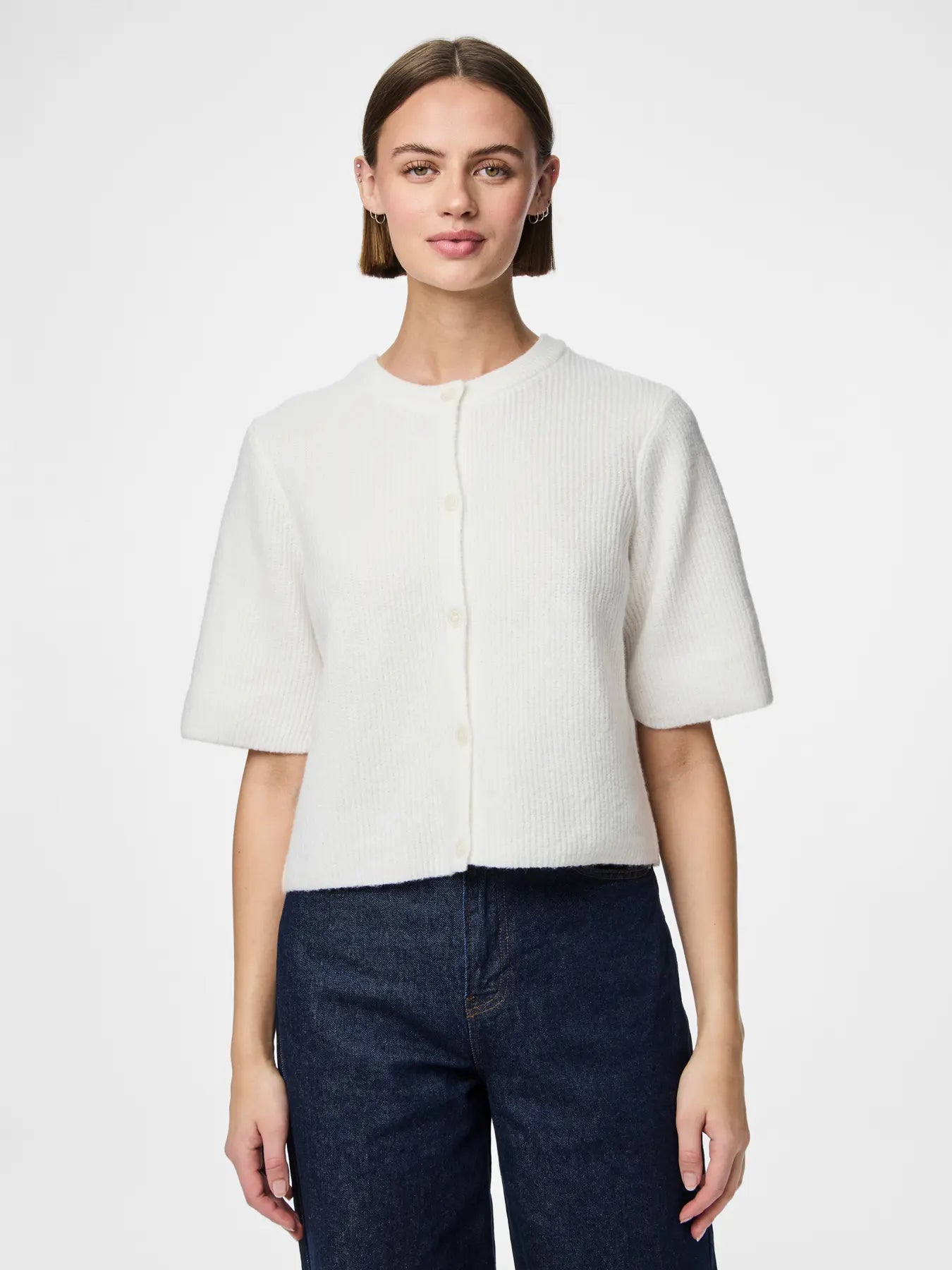 PCSILLY SS O-NECK KNIT CARD VIT