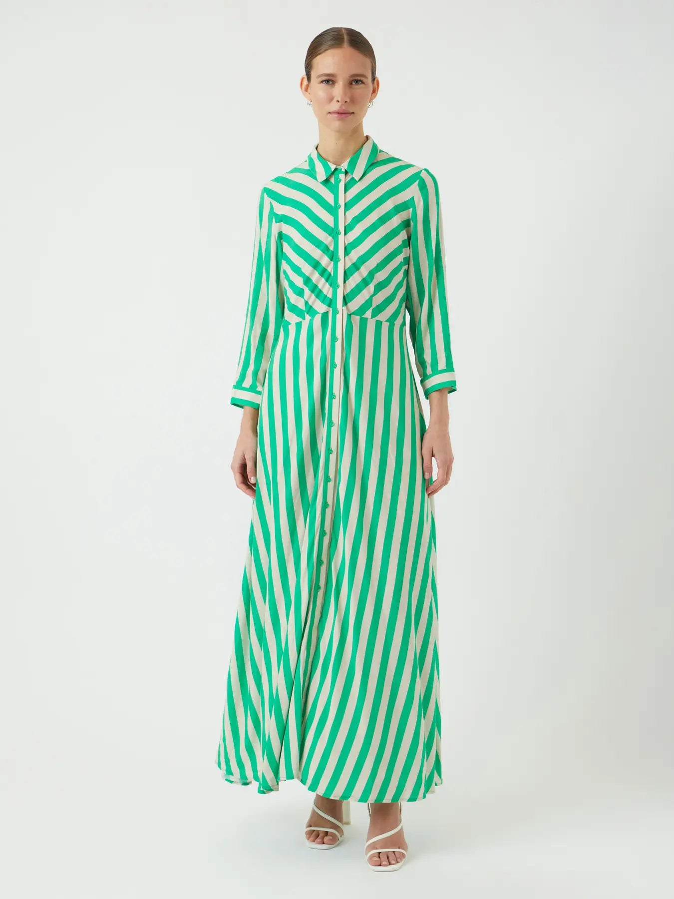 YASSAVANNA LONG SHIRT DRESS GREEN