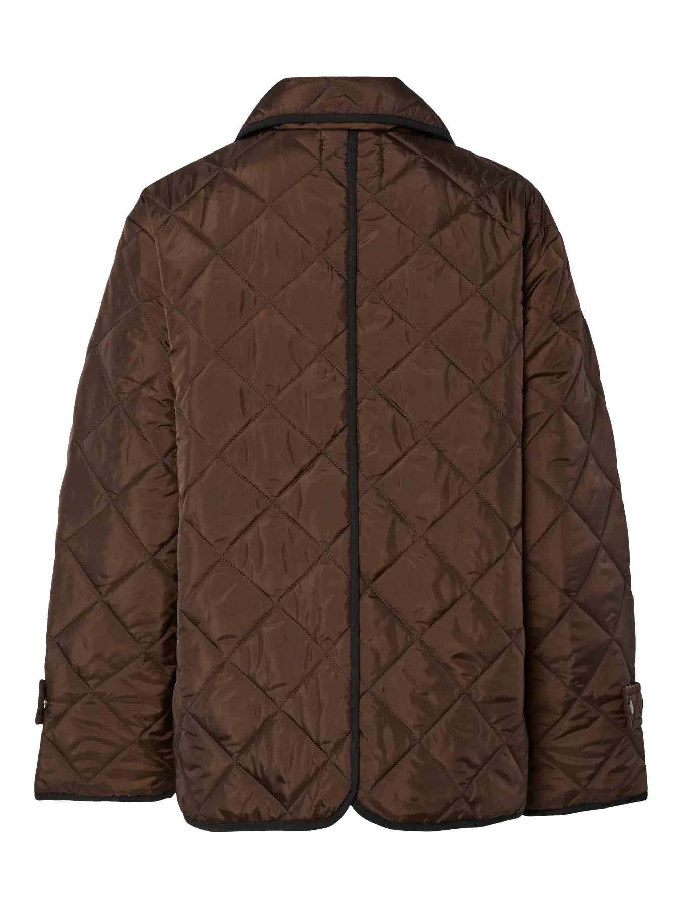 PCEMILY SHORT QUILTED JACKET HOT FUDGE