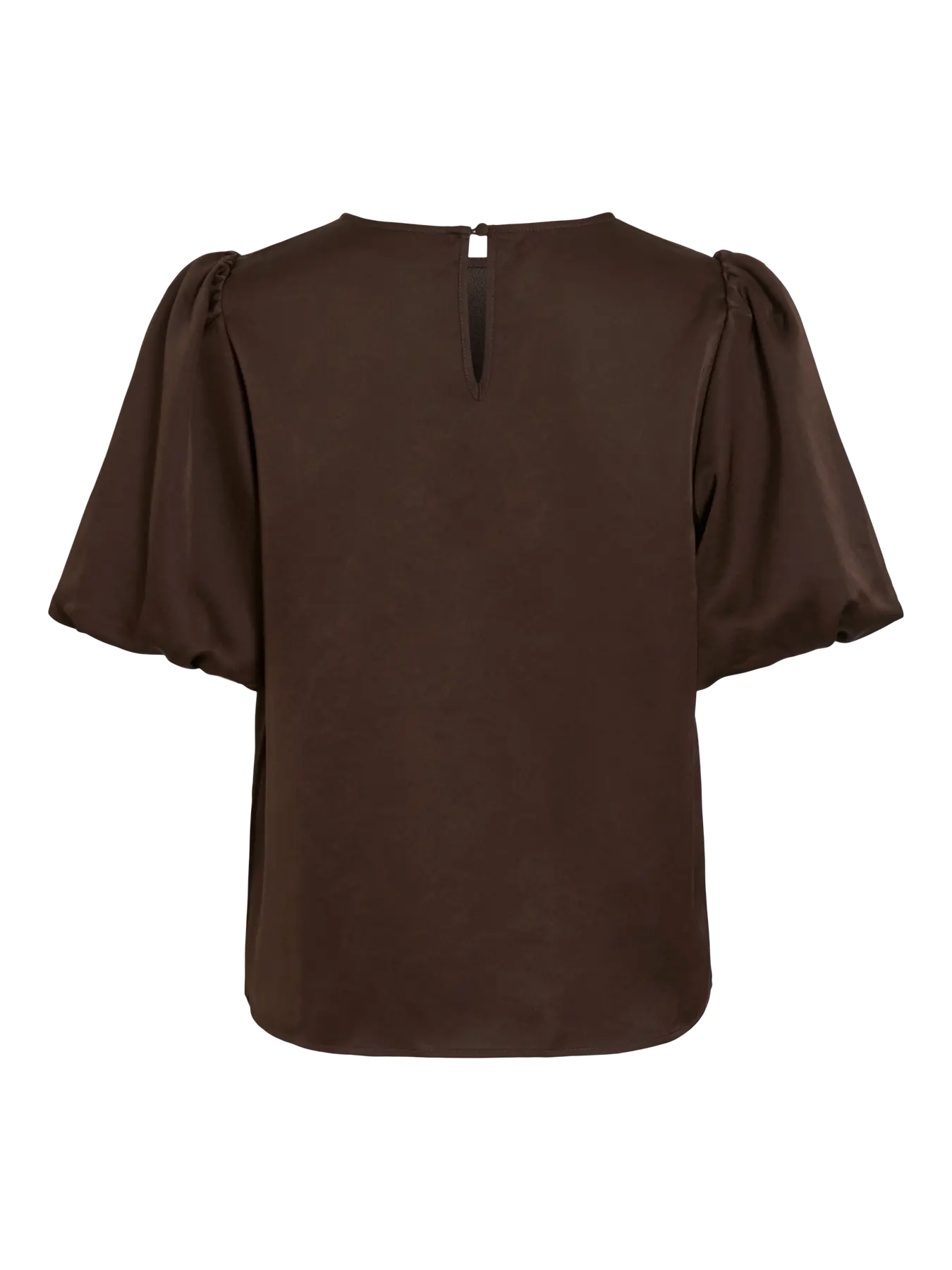 VIELLETTE 2/4 SATIN PUFF TOP COFFEE BEAN