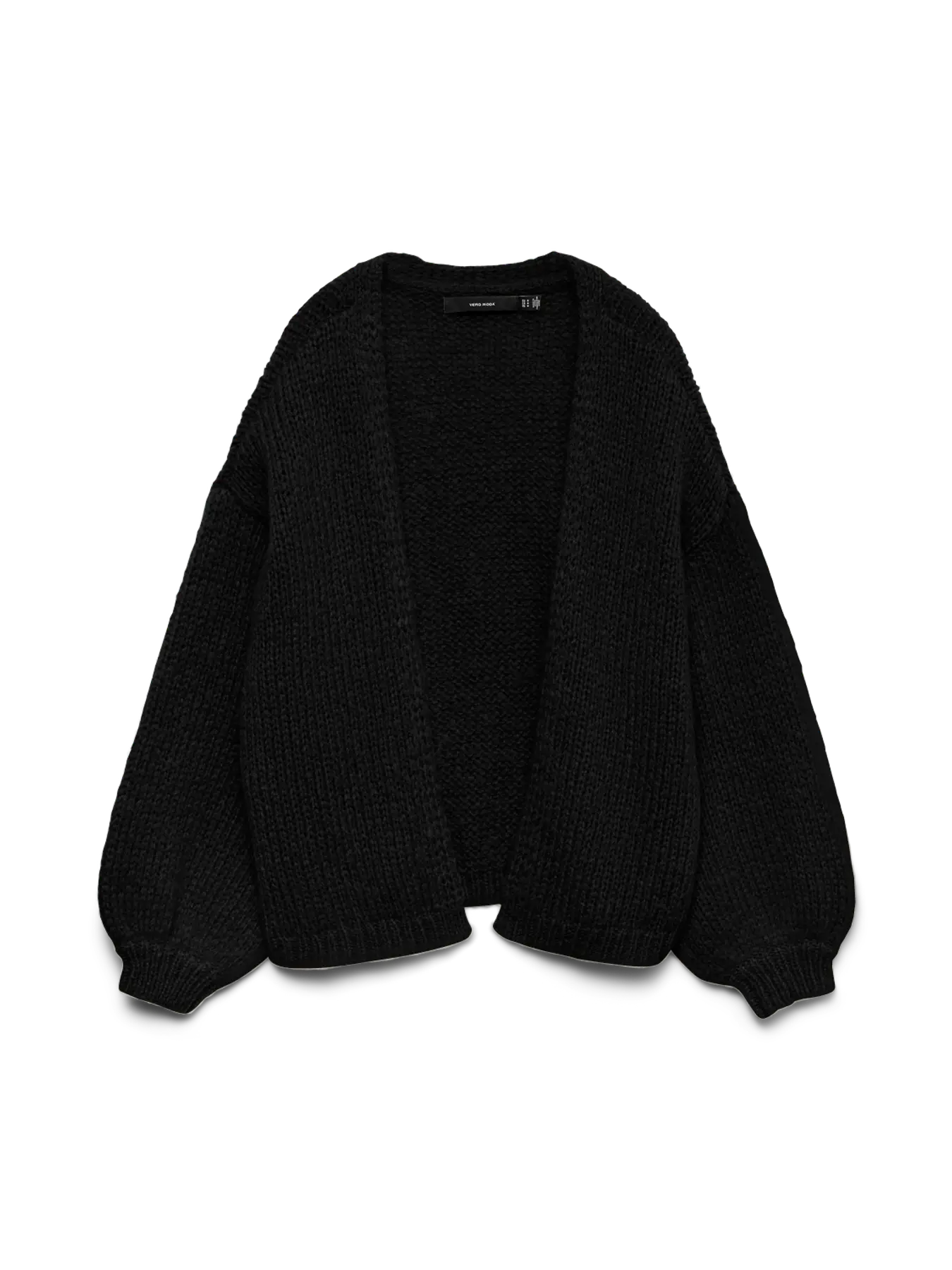 VMMAYBE LS OPEN CARDIGAN BLACK