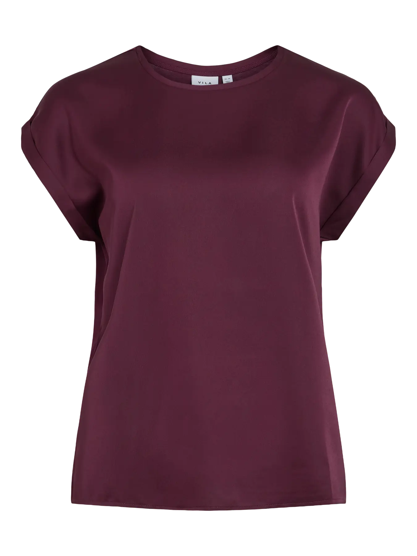 VIELLETTE S/S SATIN TOP FIG