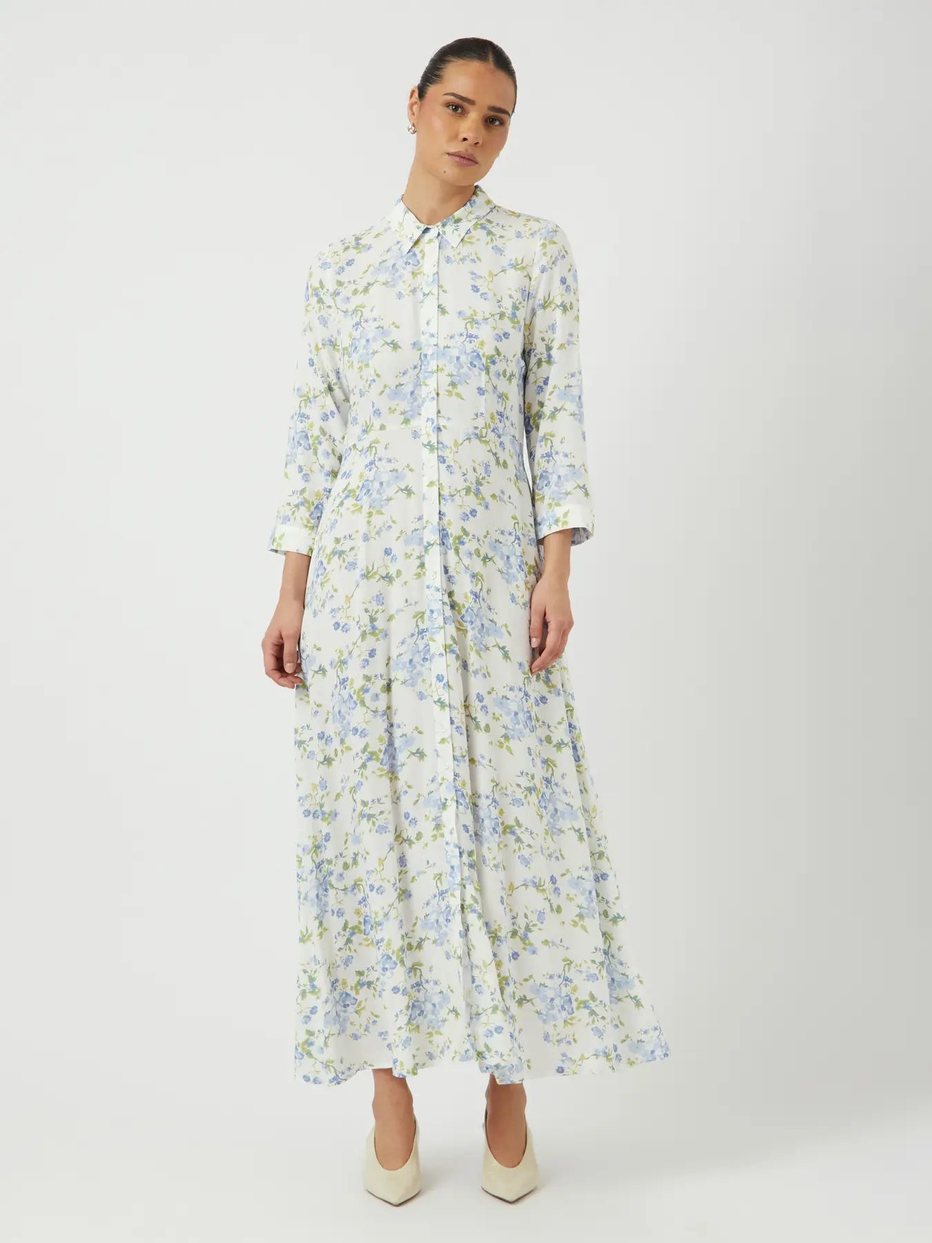 YASSAVANNA LONG SHIRT DRESS WHITE