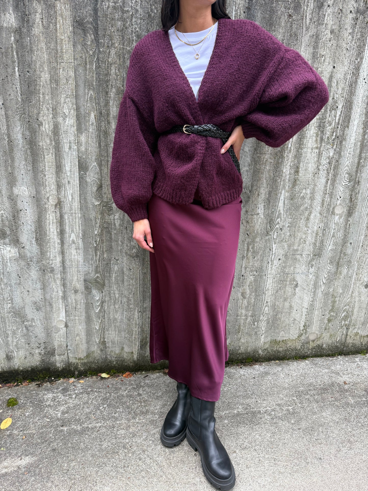 VMMAYBE LS OPEN CARDIGAN WINETASTING