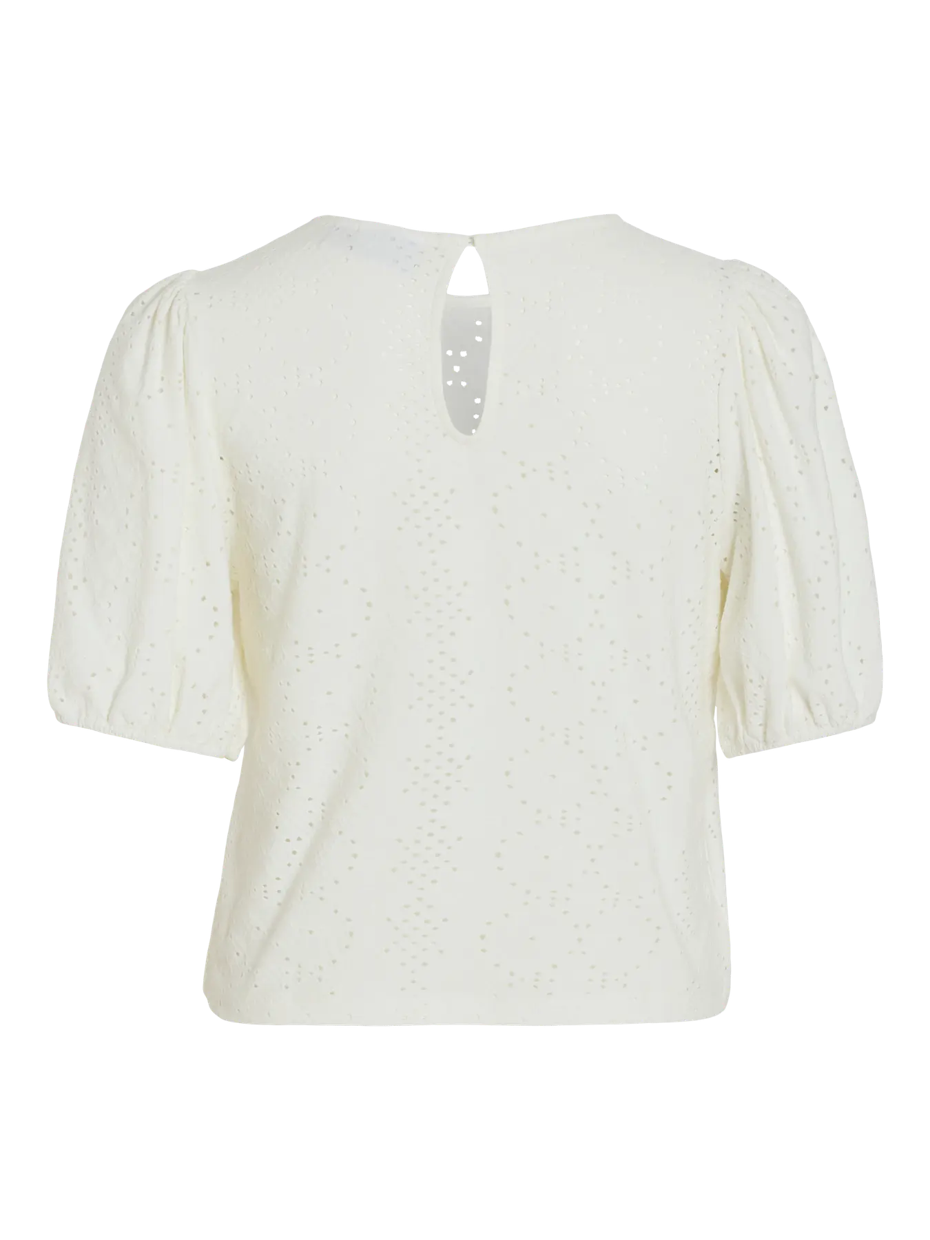 VIKALLY O-NECK 2/4 TOP WHITE