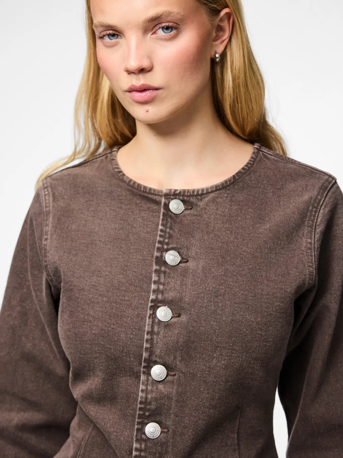 PCSELMA 3/4 DENIM TOP