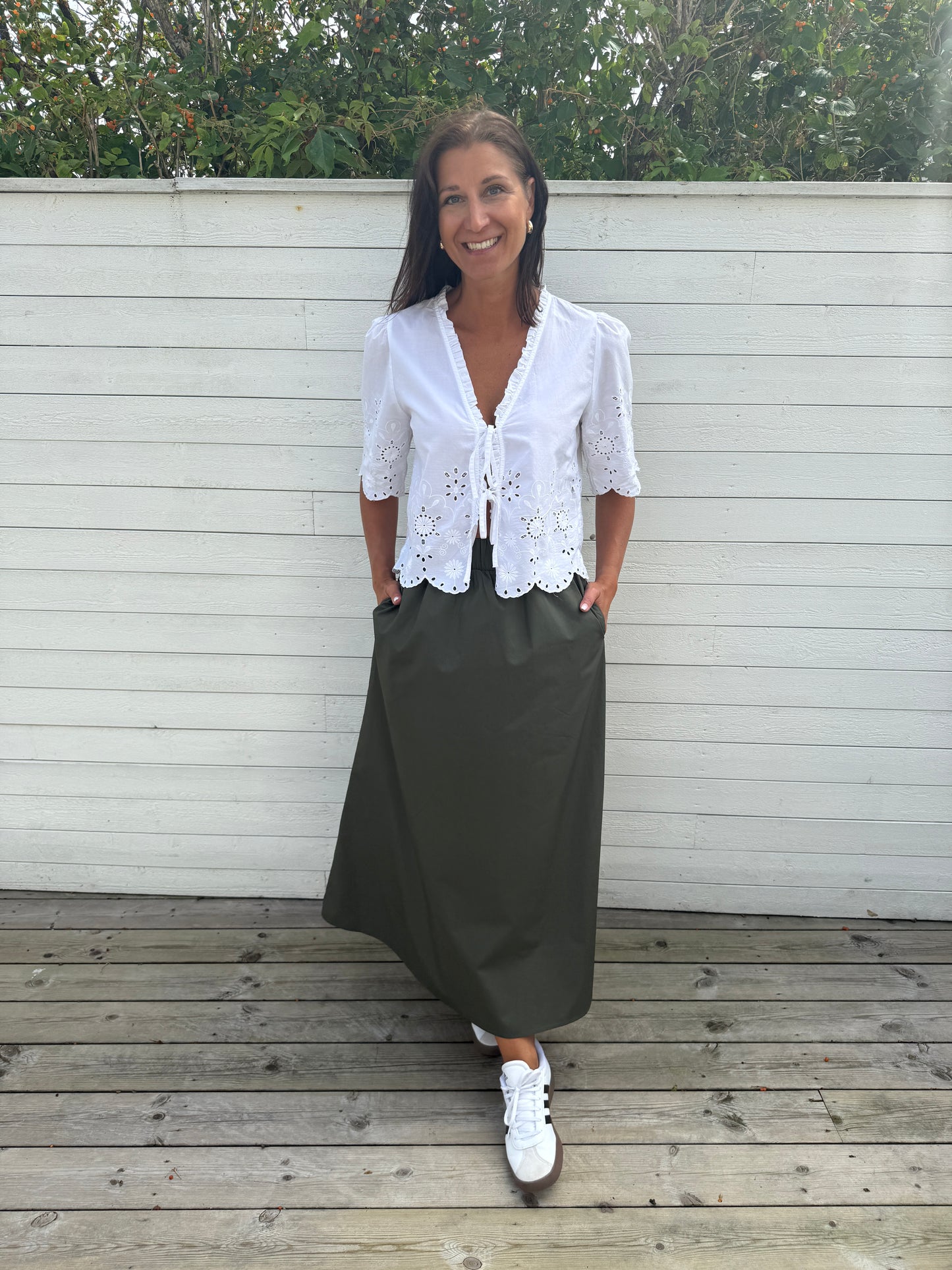 VISOPHIE HW ANKLE SKIRT DARK GREEN
