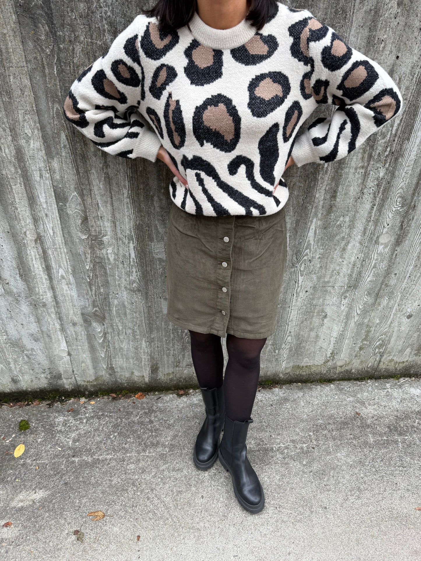 JDYLORRAINE ANIMAL L/S PULLOVER