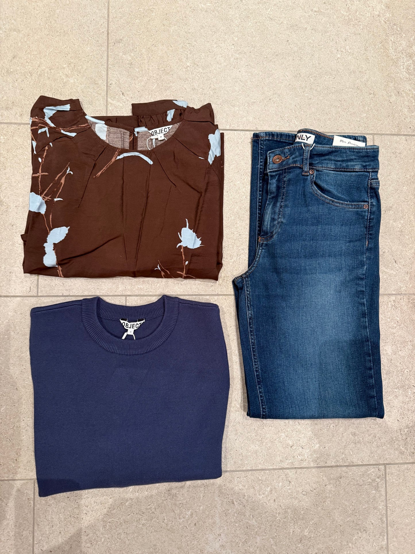 OBJBRIE L/S RE O-NECK TOP