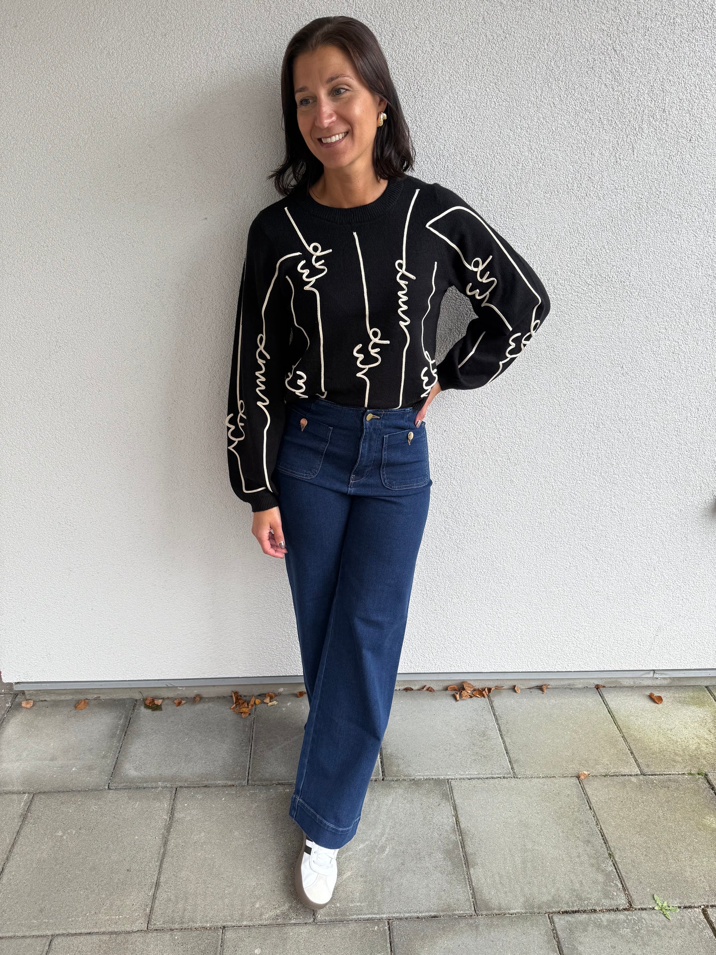 OBJTHESS LS KNIT PULLOVER