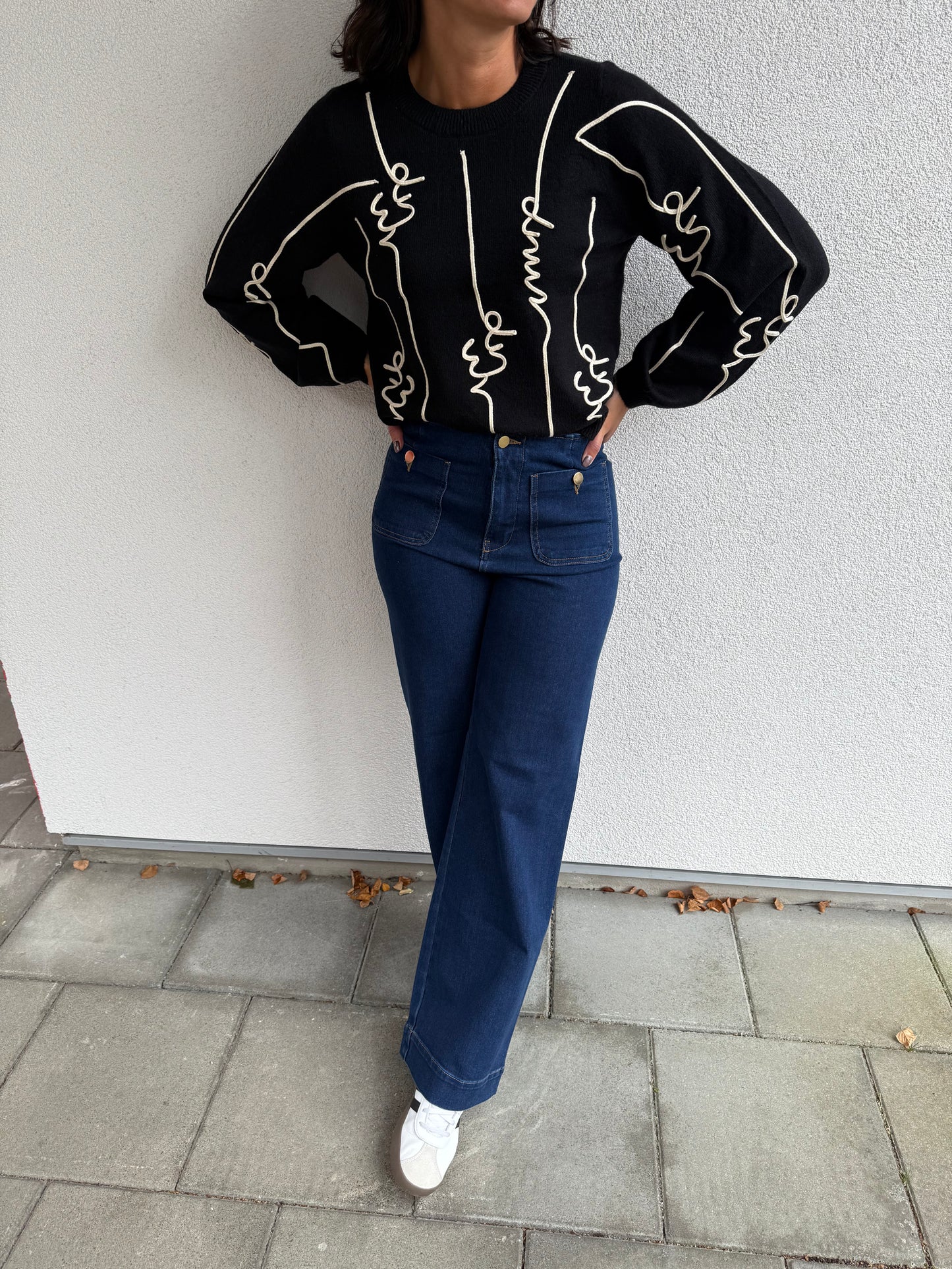 OBJTHESS LS KNIT PULLOVER