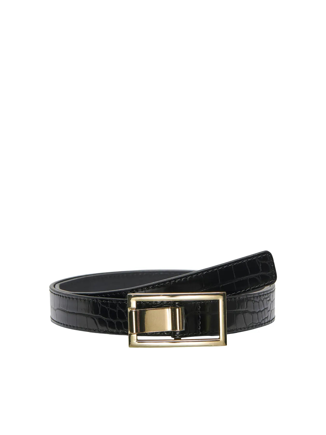 ONLASTA CROCO PU JEANS BELT BLACK