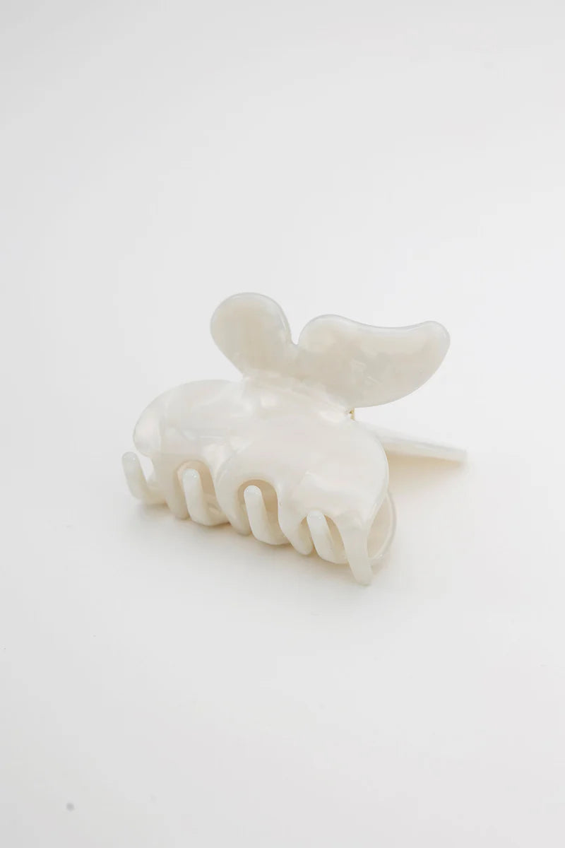 Butterfly Hair Clip Pearl White