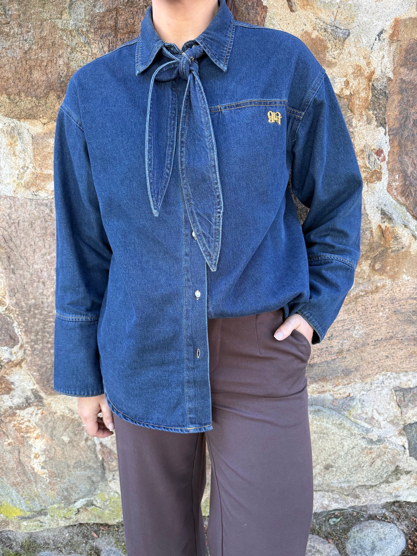 OBJNEEL L/S DENIM SHIRT