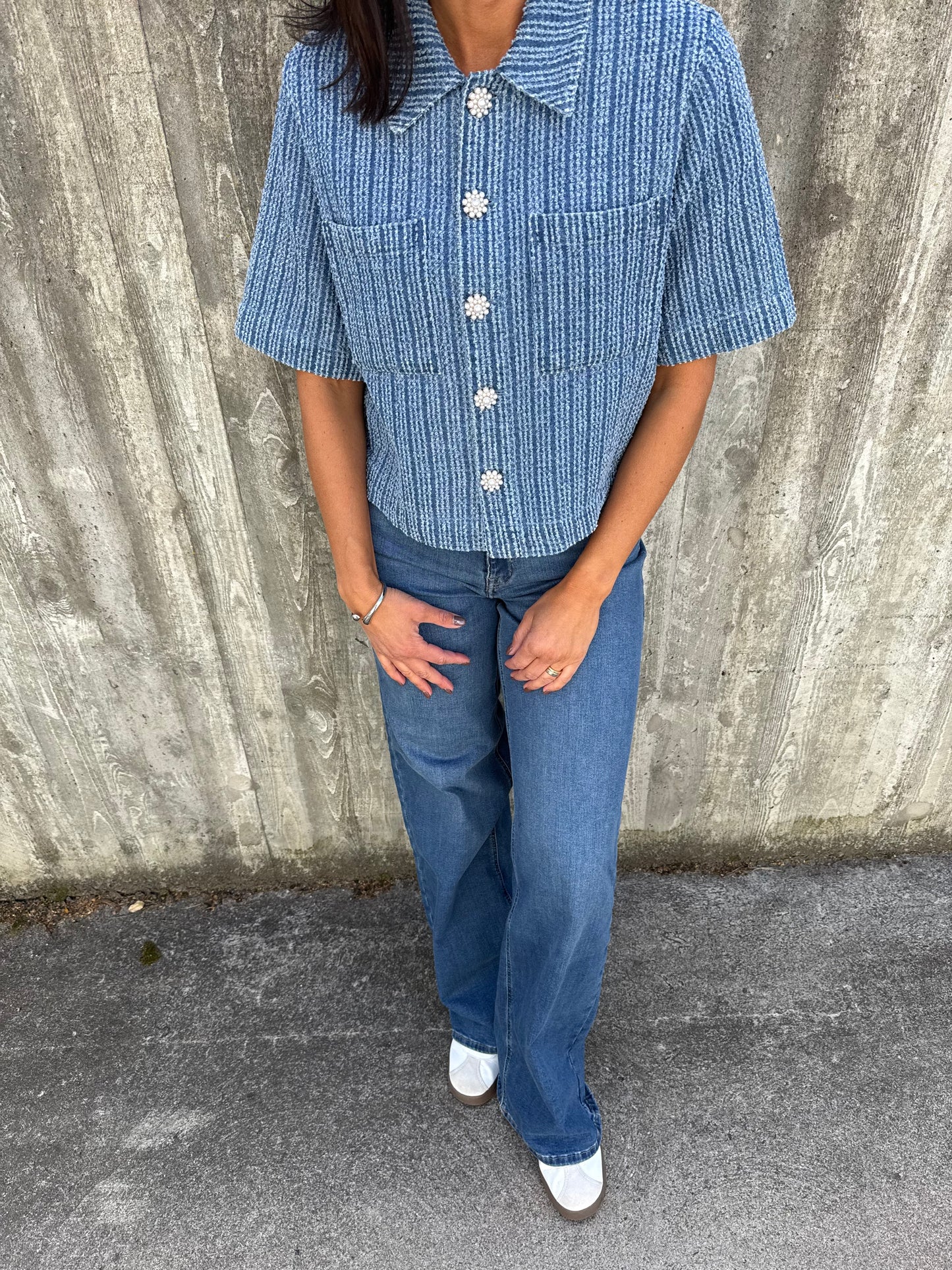 PCMALBA SS DENIM SHIRT