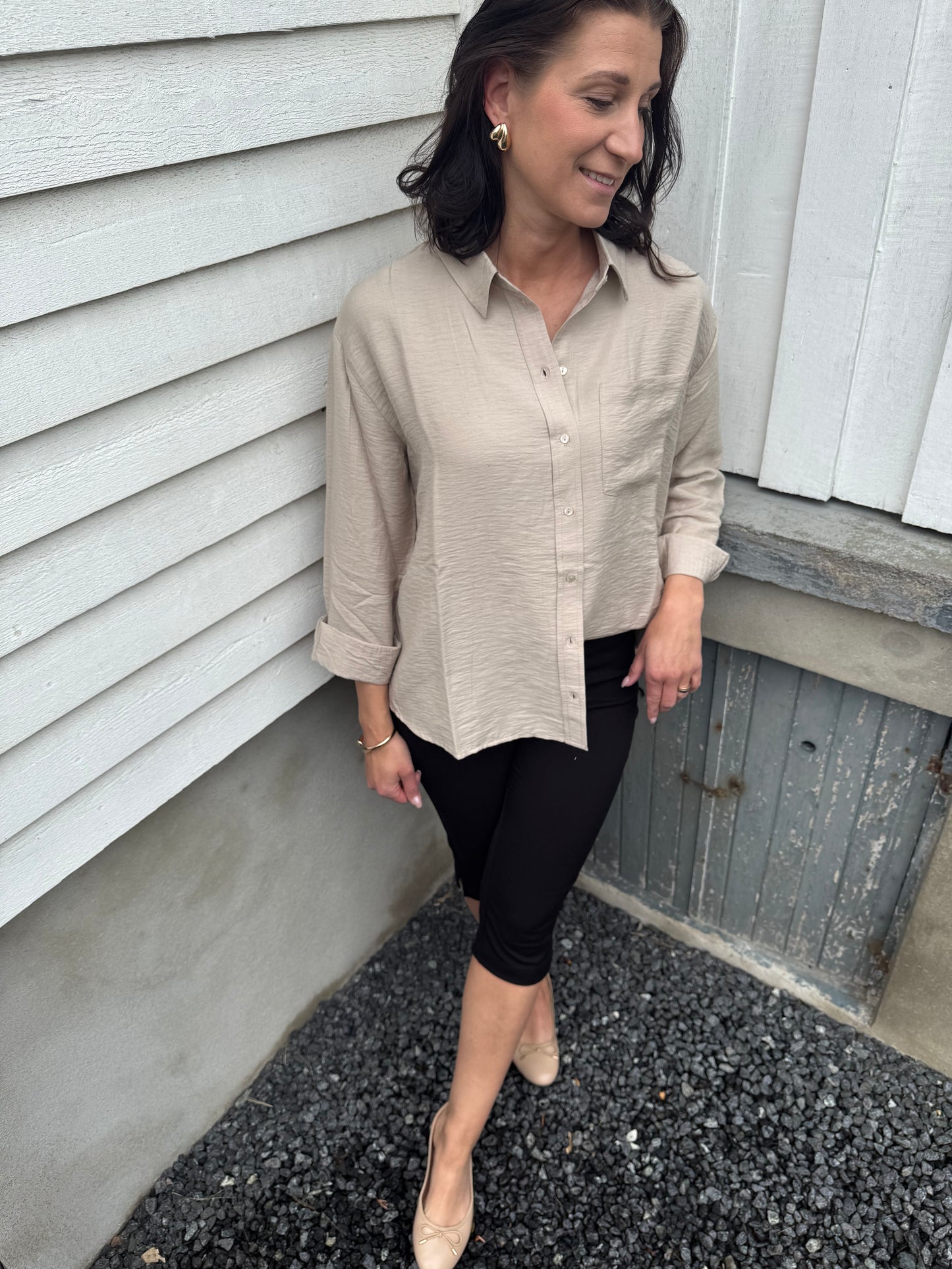 ONLLINO LS SHIRT BEIGE
