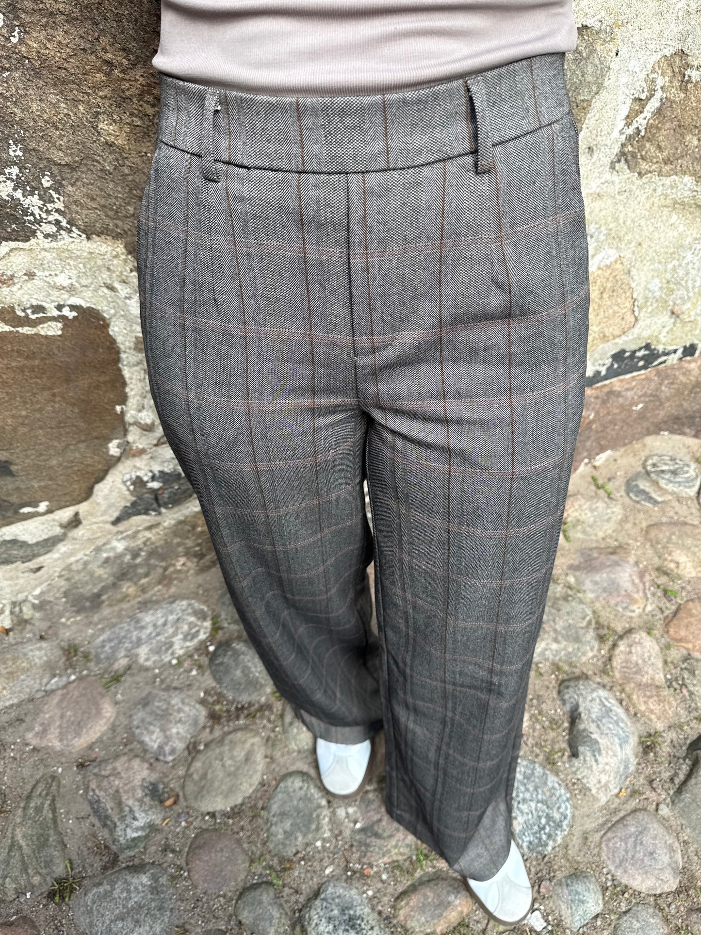 OBJLISA WIDE PANT CHECK