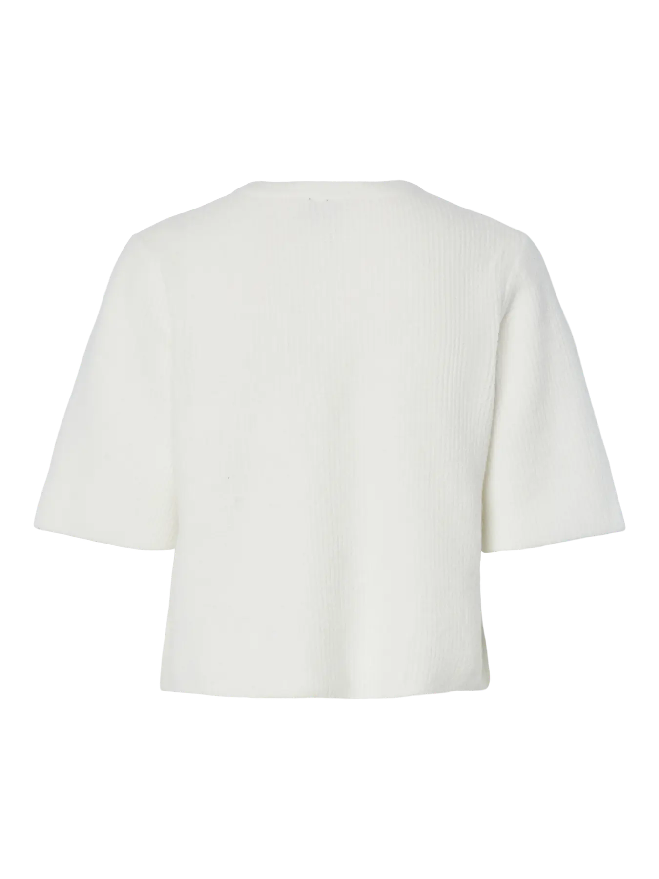 PCSILLY SS O-NECK KNIT CARD VIT