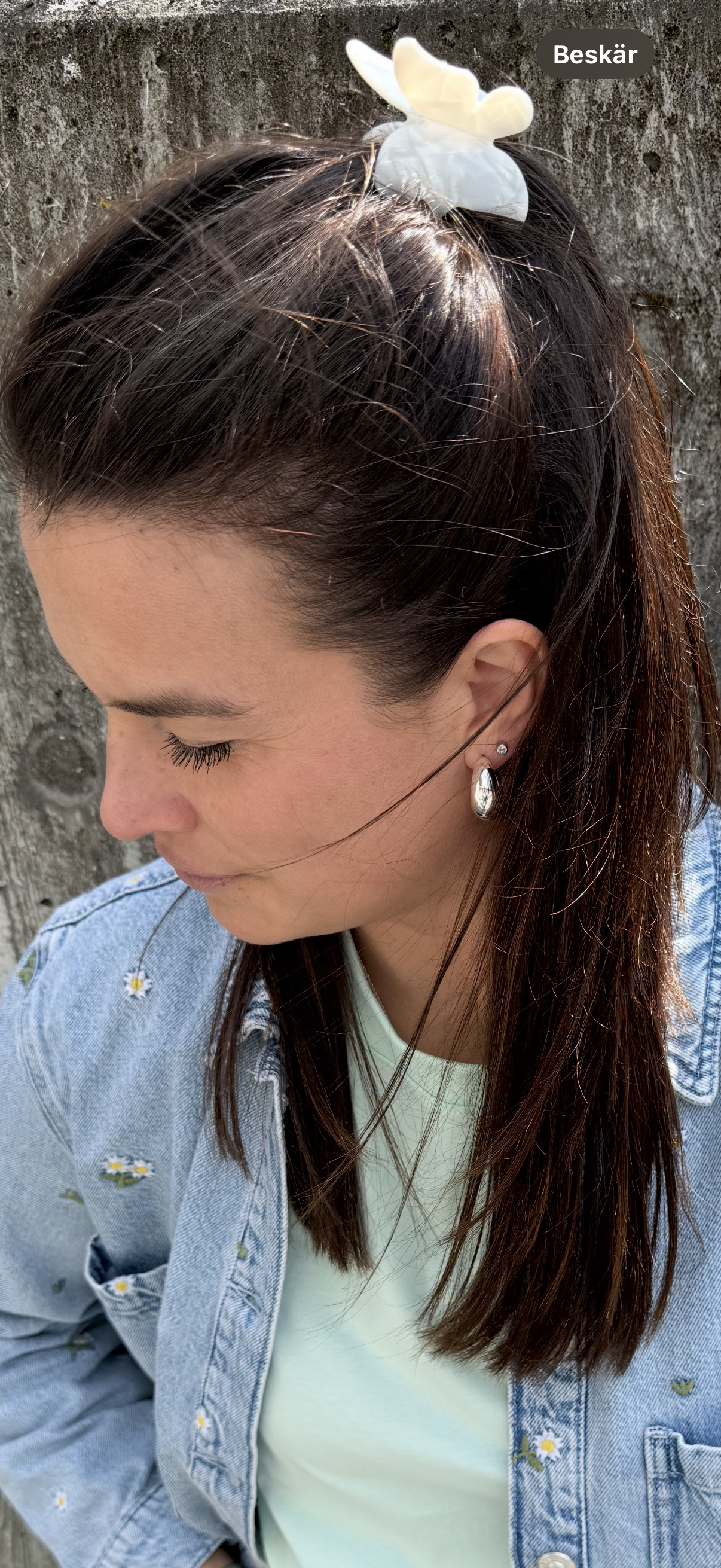 Butterfly Hair Clip Pearl White