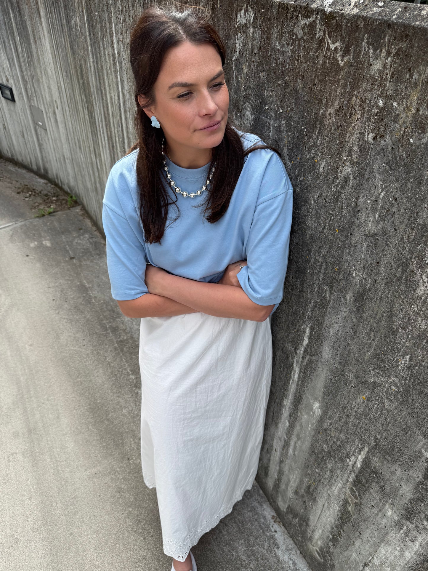 ONLLARA S/S BOXY TEE BLUE