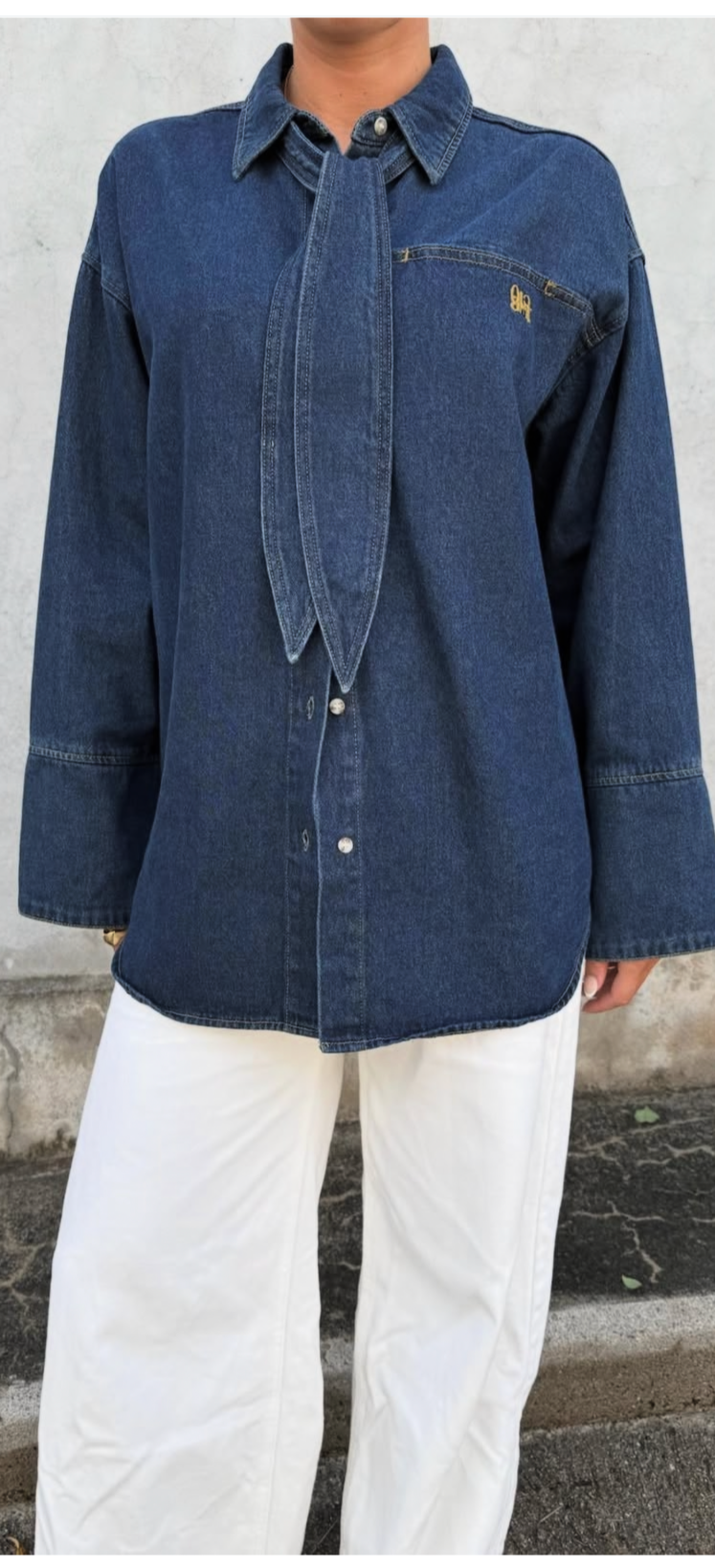 OBJNEEL L/S DENIM SHIRT