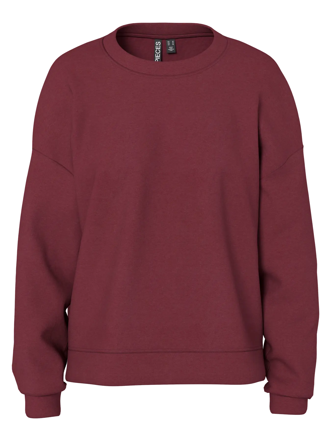PCCHILLI LS LOOSE SWEAT TAWNY PORT