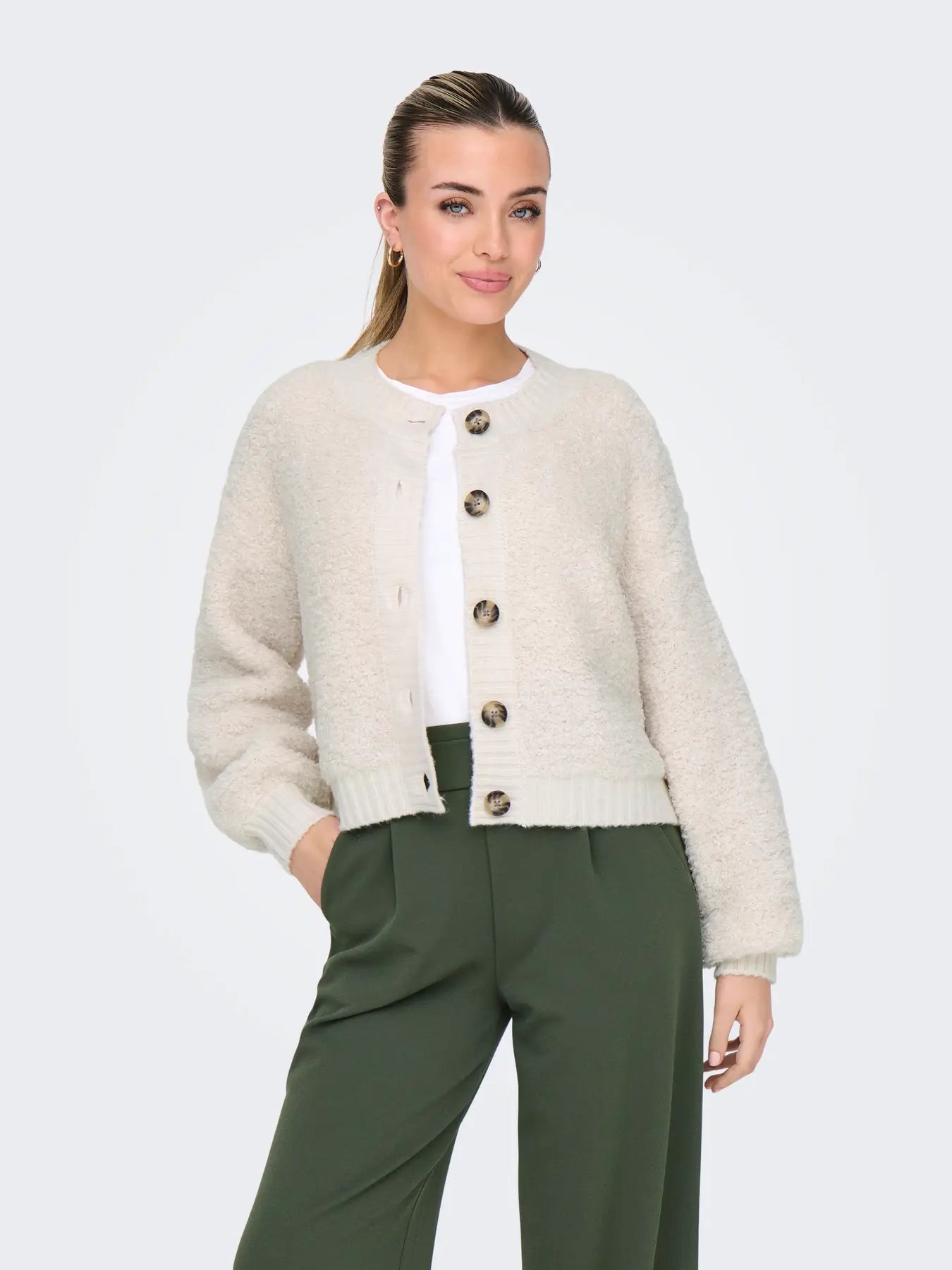 JDYEIRA L/S ONECK CARDIGAN BIRCH