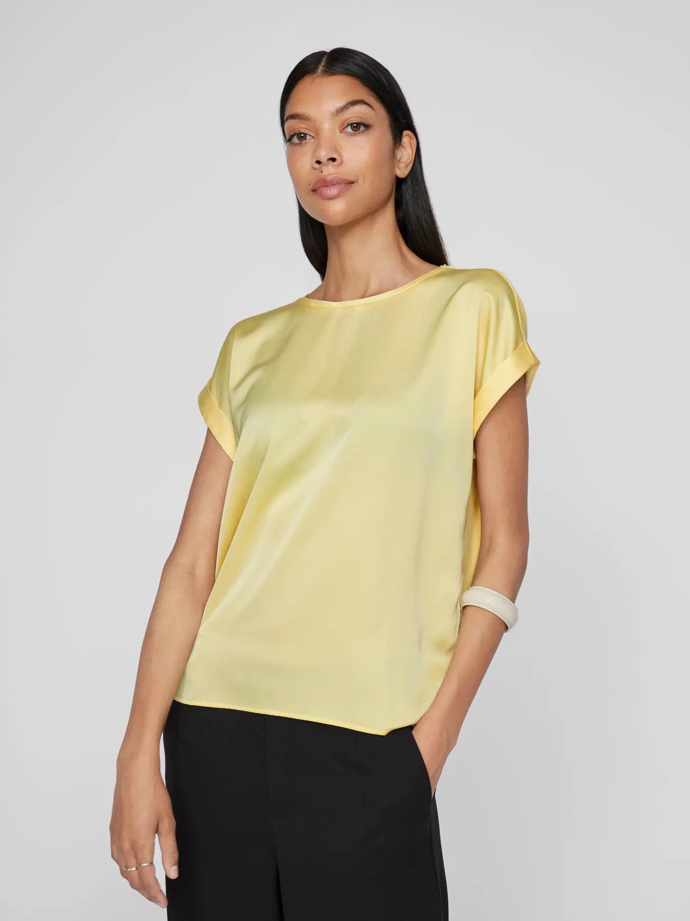 VIELLETTE SS TOP PALE BANANA