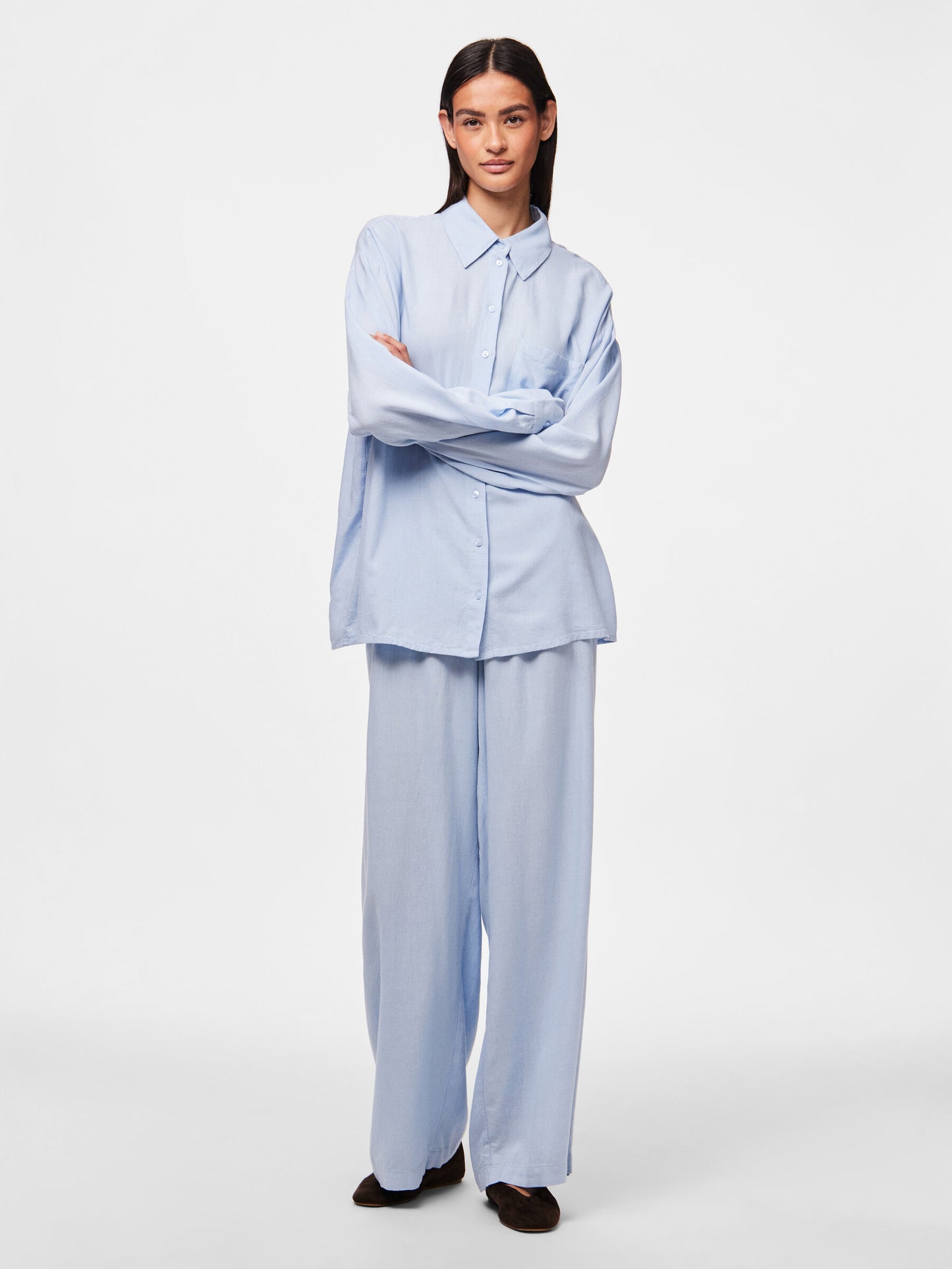 PCPIA LS LOOSE SHIRT LIGHT BLUE