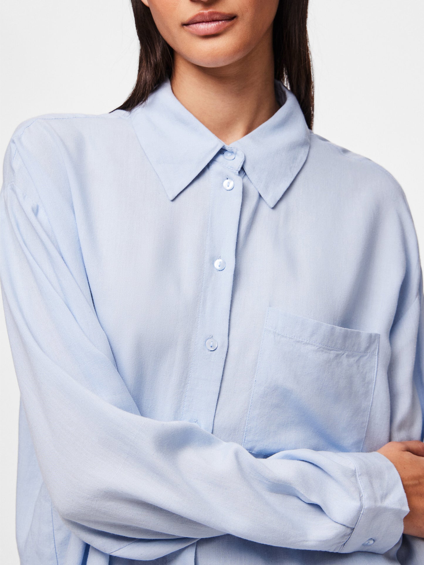 PCPIA LS LOOSE SHIRT LIGHT BLUE