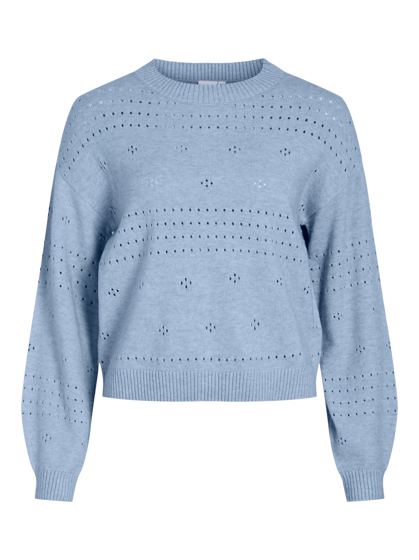 VIRIL O-NECK TOP LJUSBLÅ