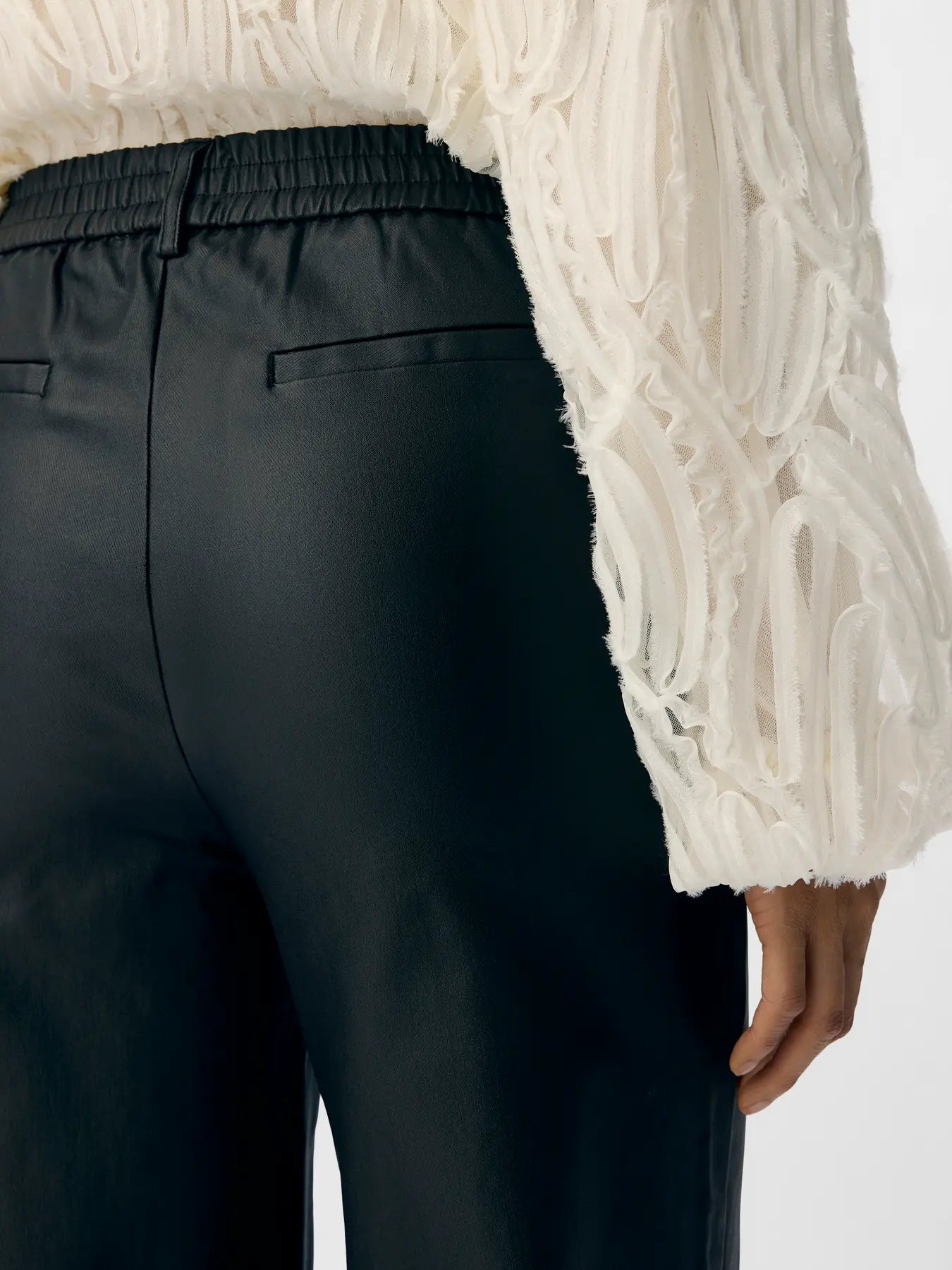 OBJMELBA LISA WIDE COATED PANT