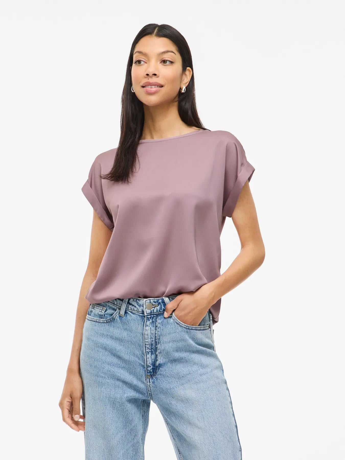 VIELLETTE S/S SATIN TOP TOADSTOOL