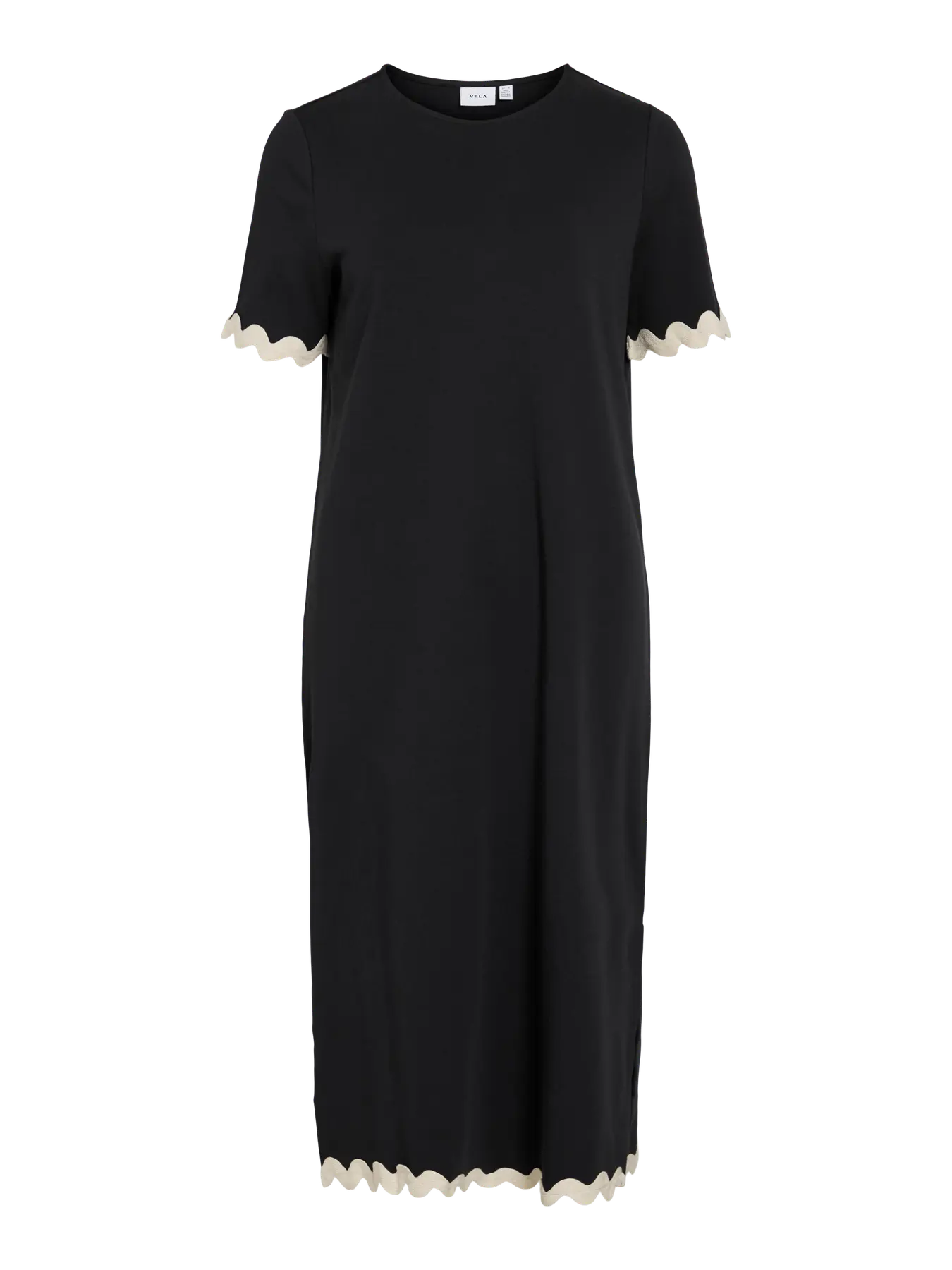 VICALISA O-NECK S/S MIDI DRESS