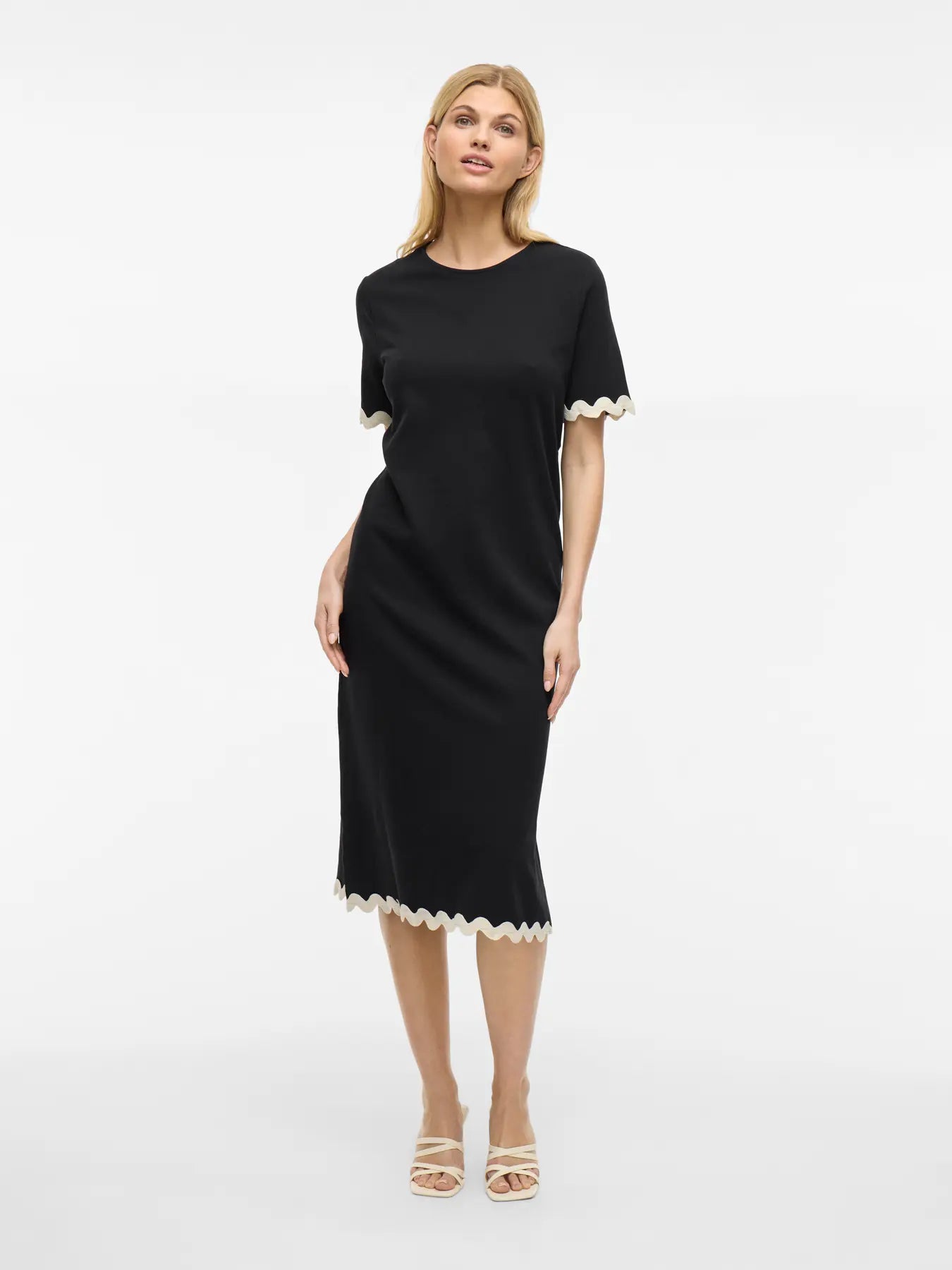 VICALISA O-NECK S/S MIDI DRESS