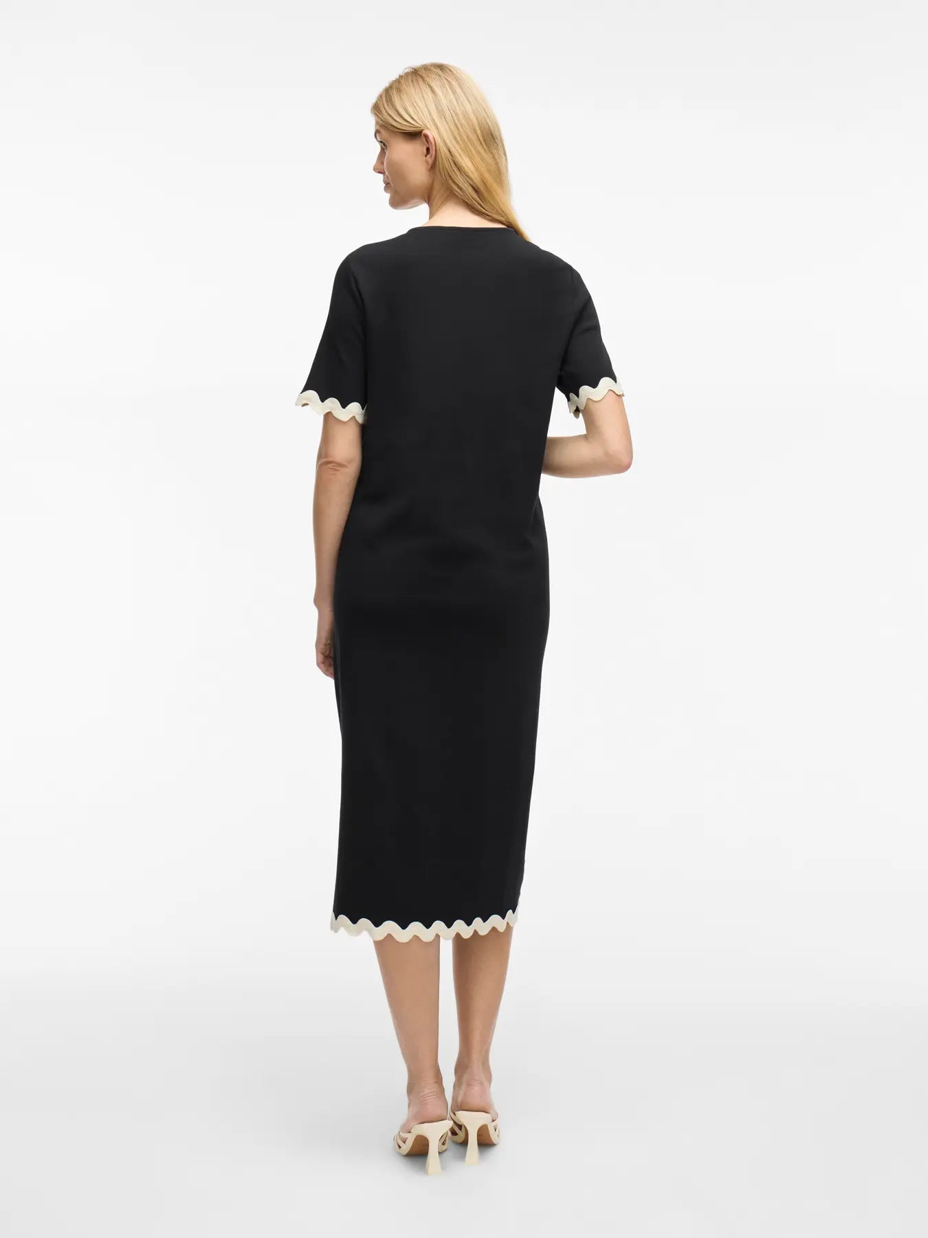 VICALISA O-NECK S/S MIDI DRESS