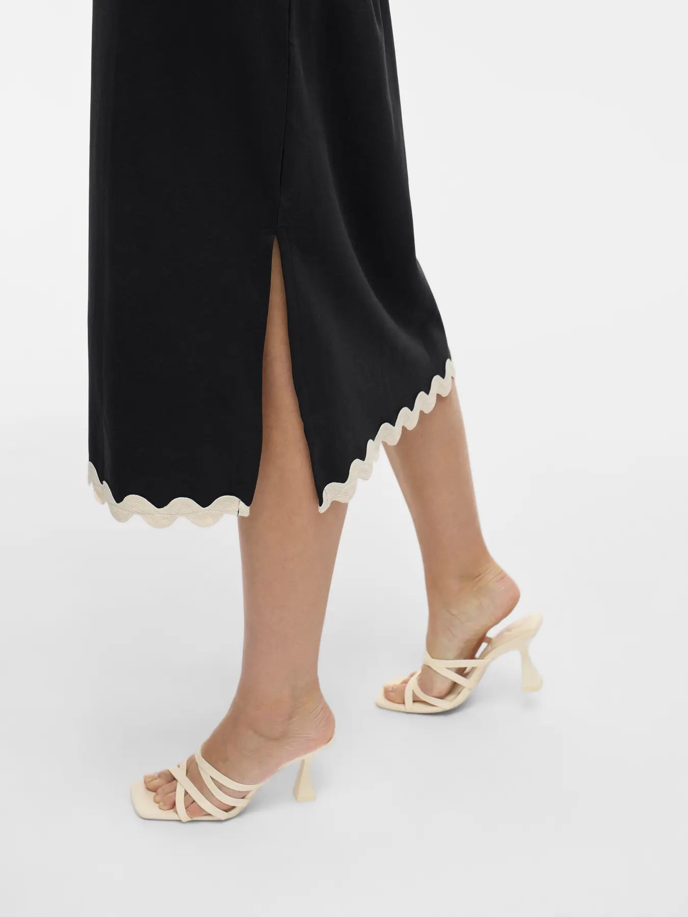 VICALISA O-NECK S/S MIDI DRESS