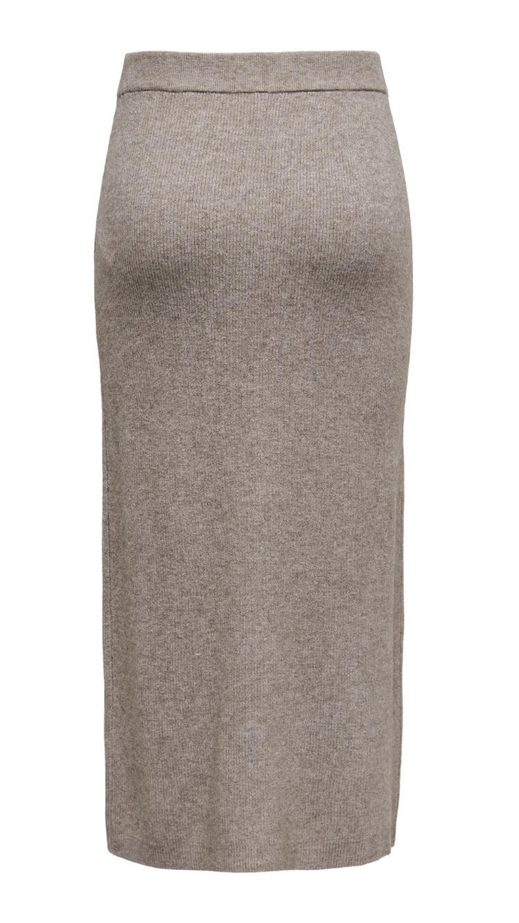 ONLIBI RIB BUTTON SKIRT BEIGE