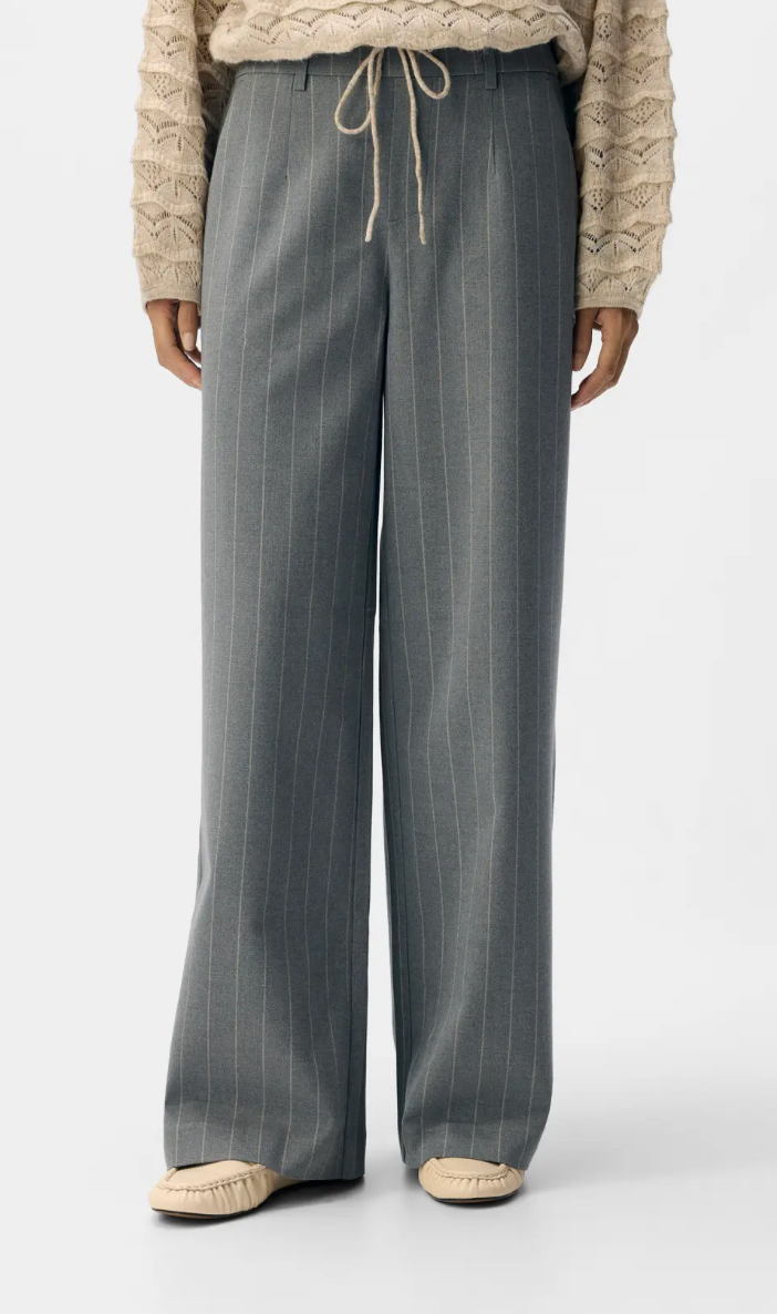 OBJLISA WIDE PANT MGM PINSTRIPE
