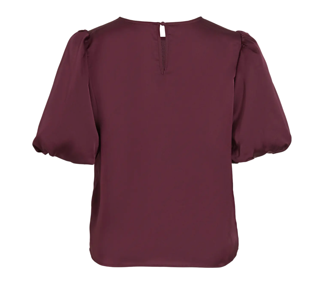 VIELLETTE 2/4 SATIN PUFF TOP FIG