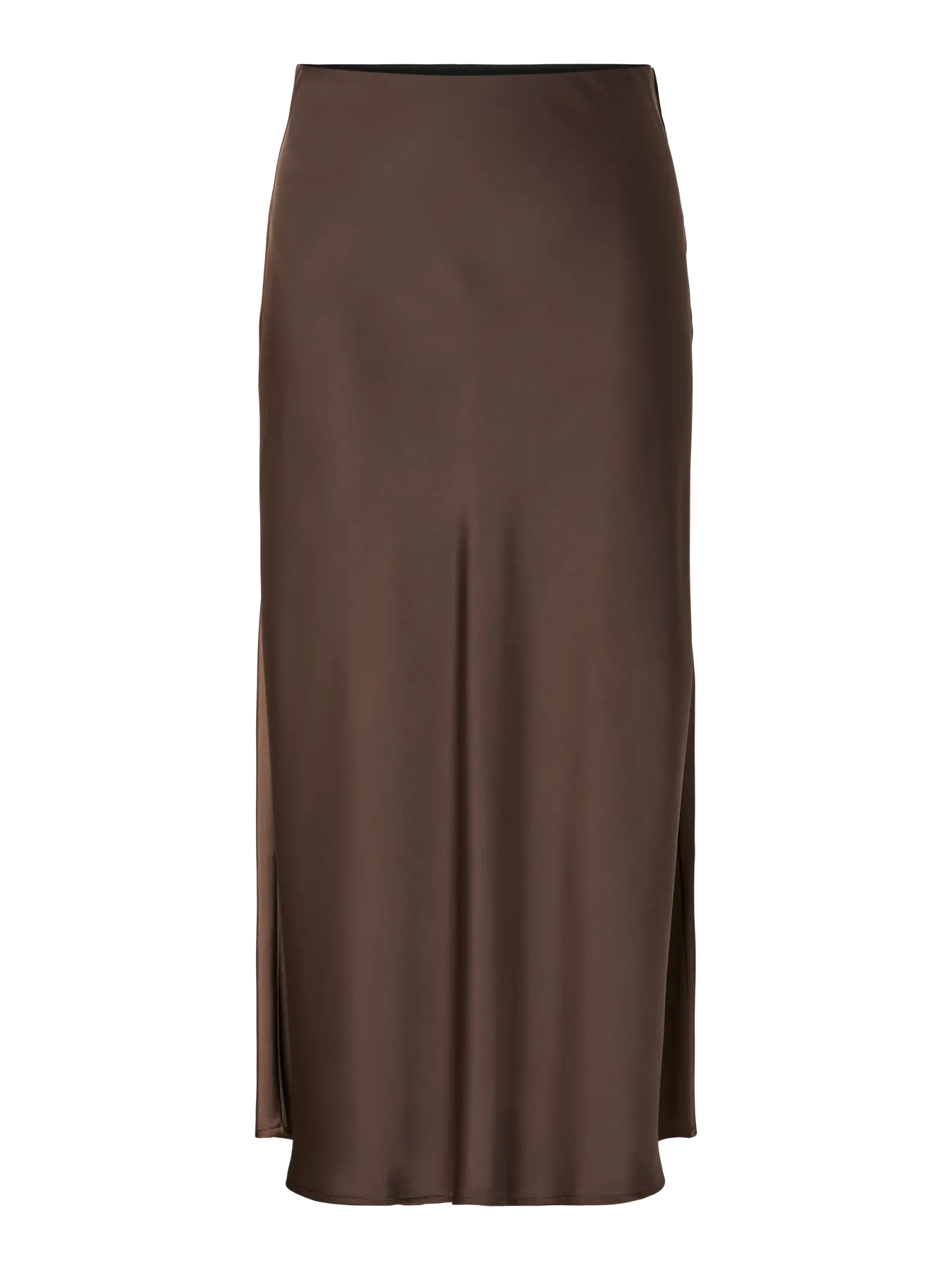 YASPELLA HW MIDI SKIRT CHOCOLATE BROWN
