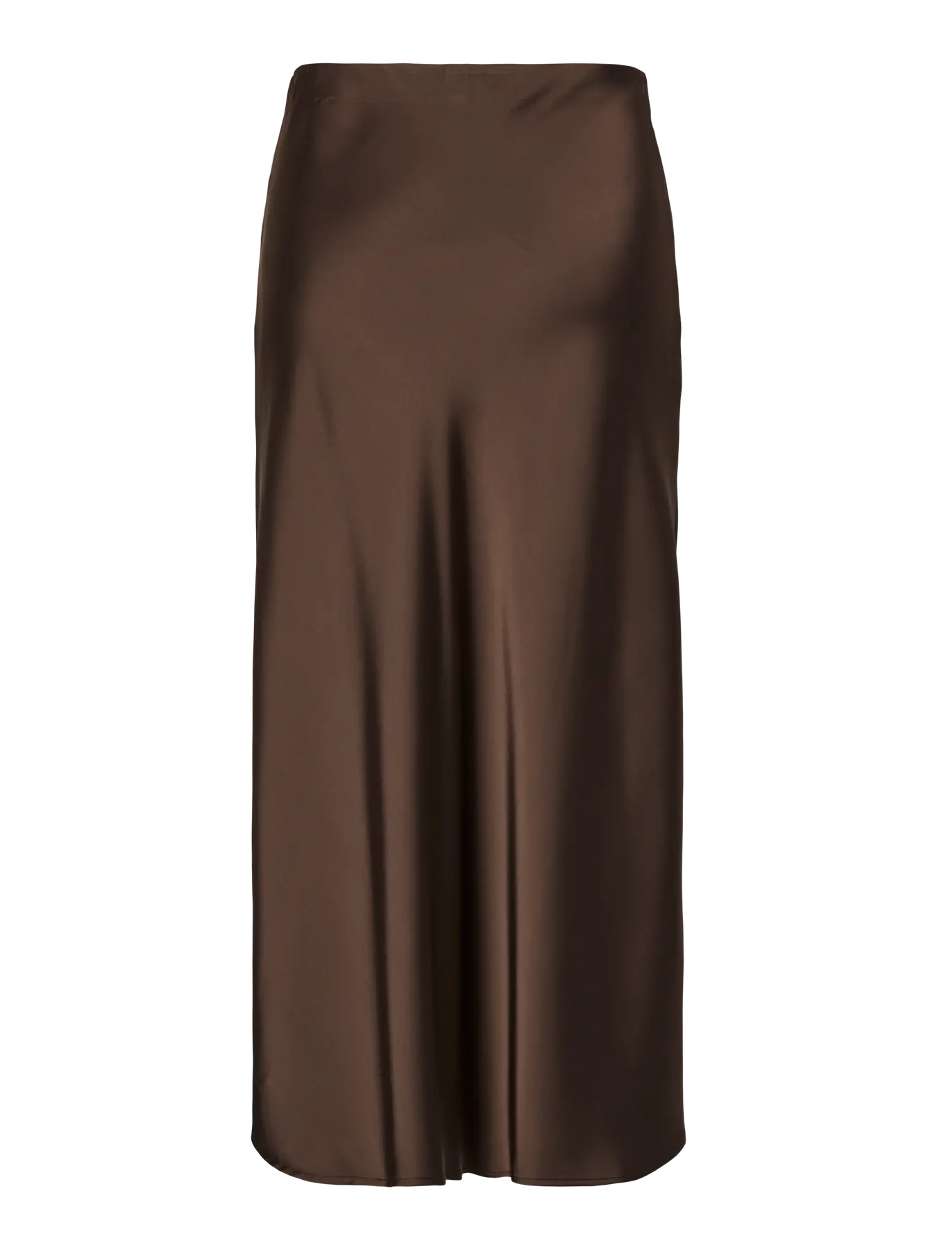 YASPELLA HW MIDI SKIRT CHOCOLATE BROWN