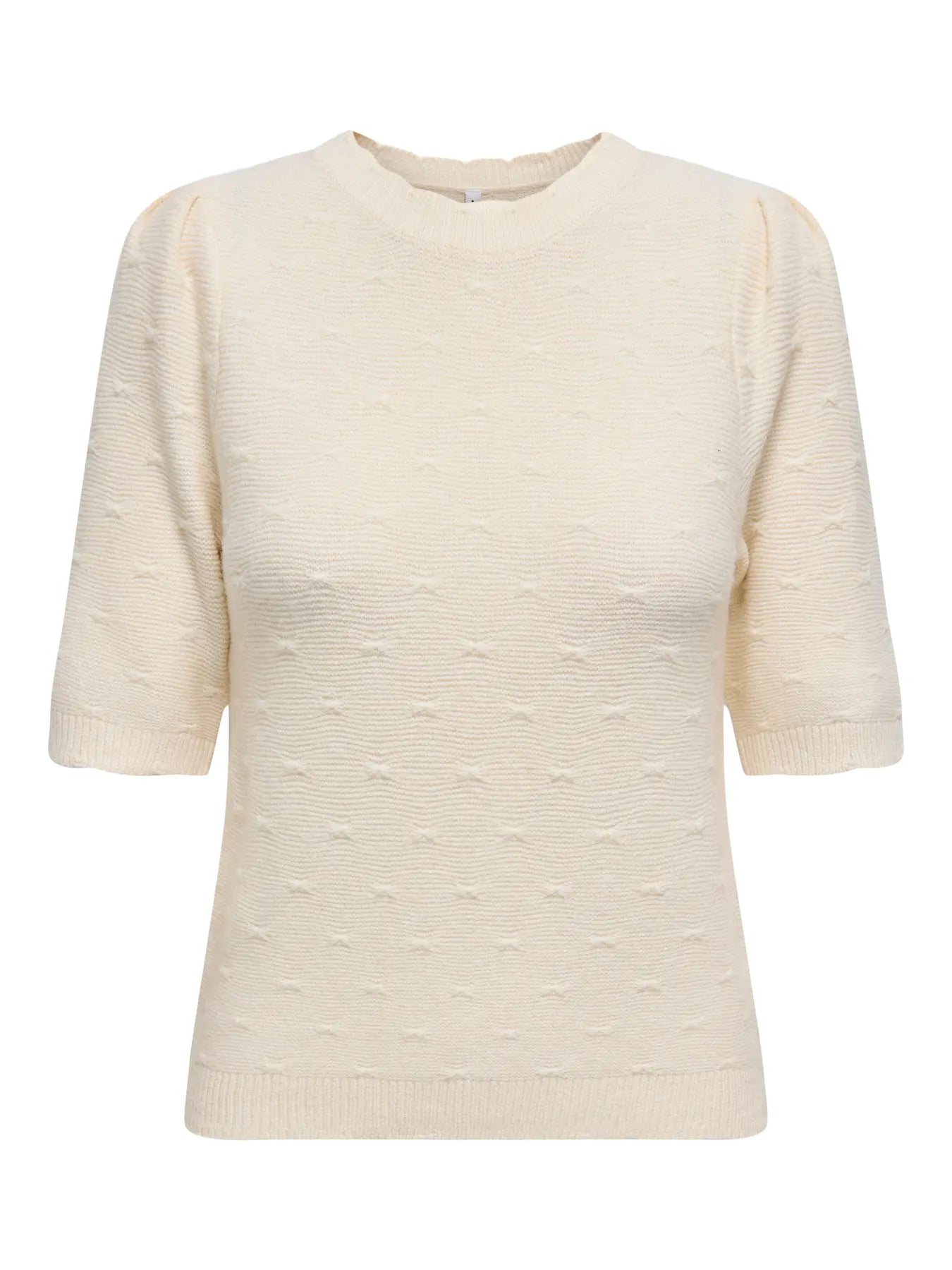 ONLKATIA SS STRUCTURE O-NECK WHITE