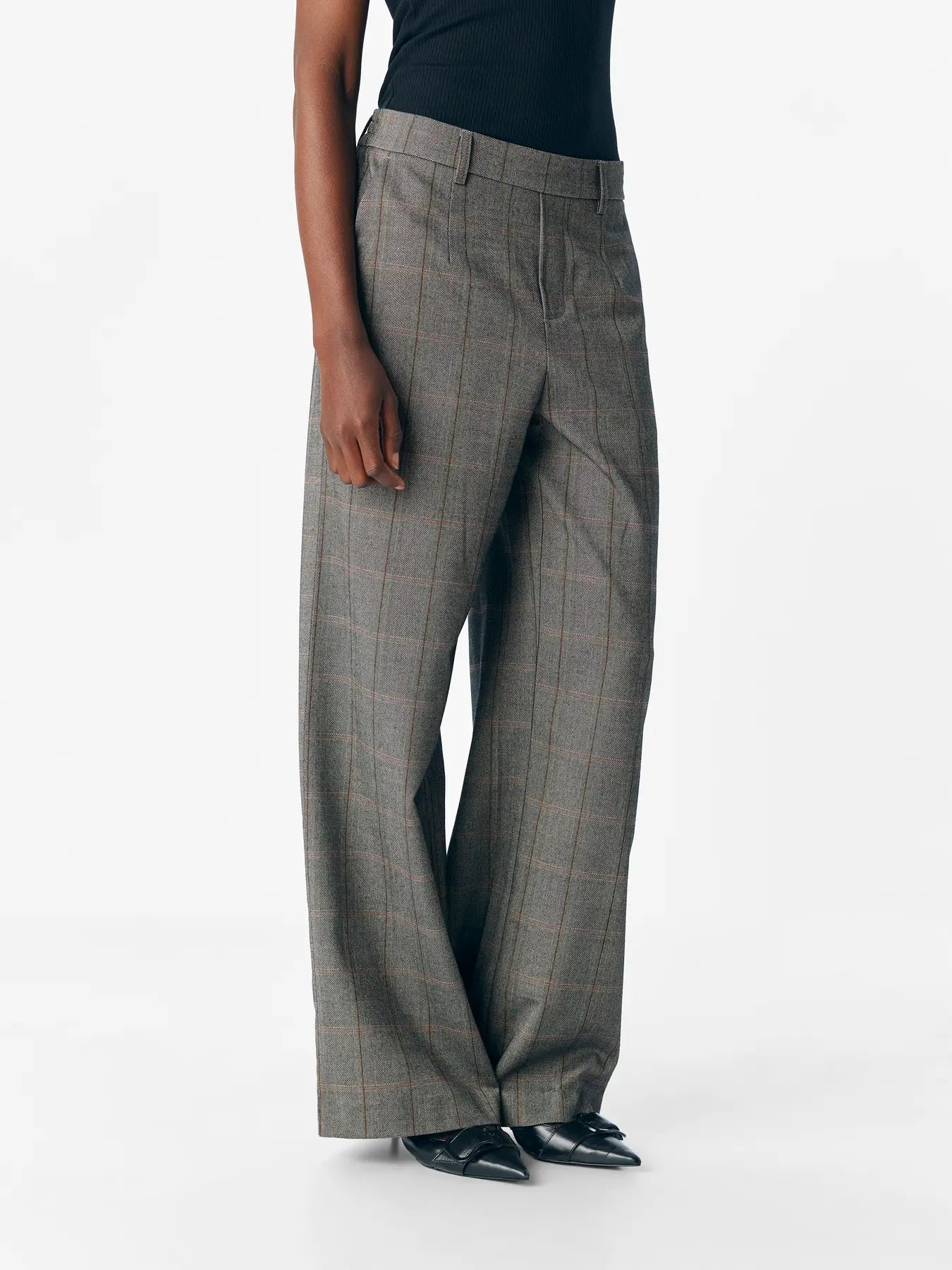 OBJLISA WIDE PANT CHECK