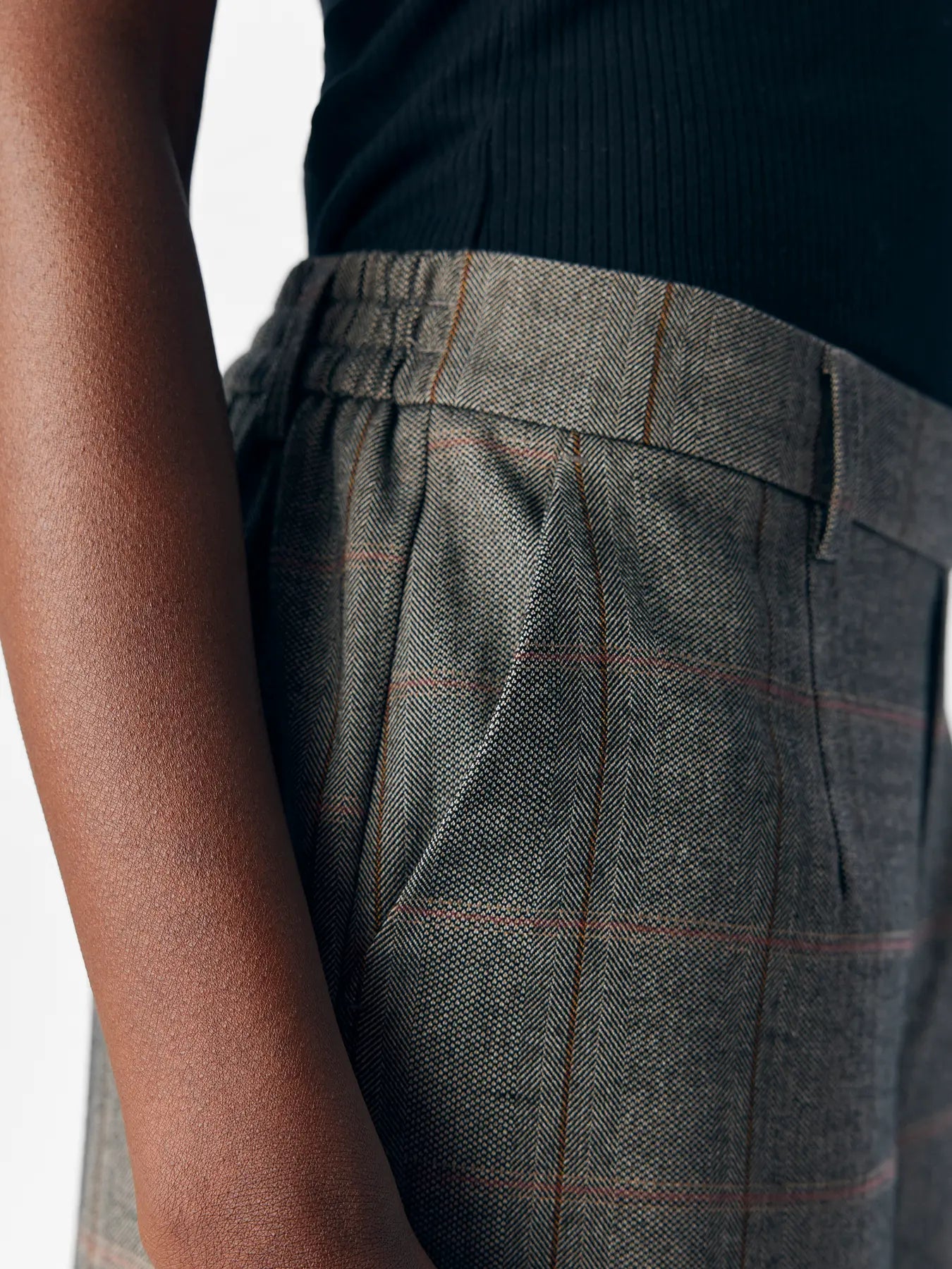 OBJLISA WIDE PANT CHECK