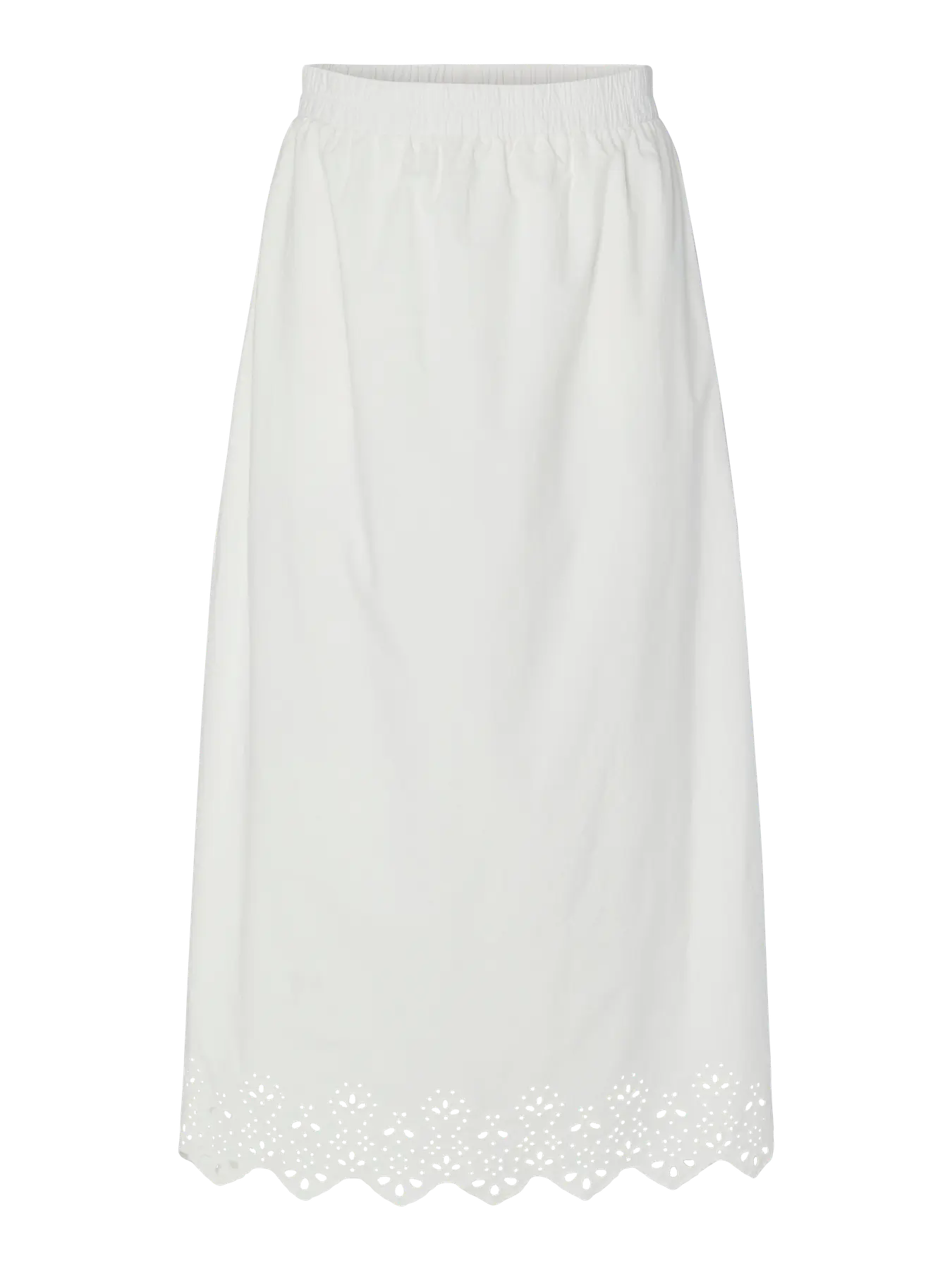 PCSALMINA HW ANKLE SKIRT WHITE