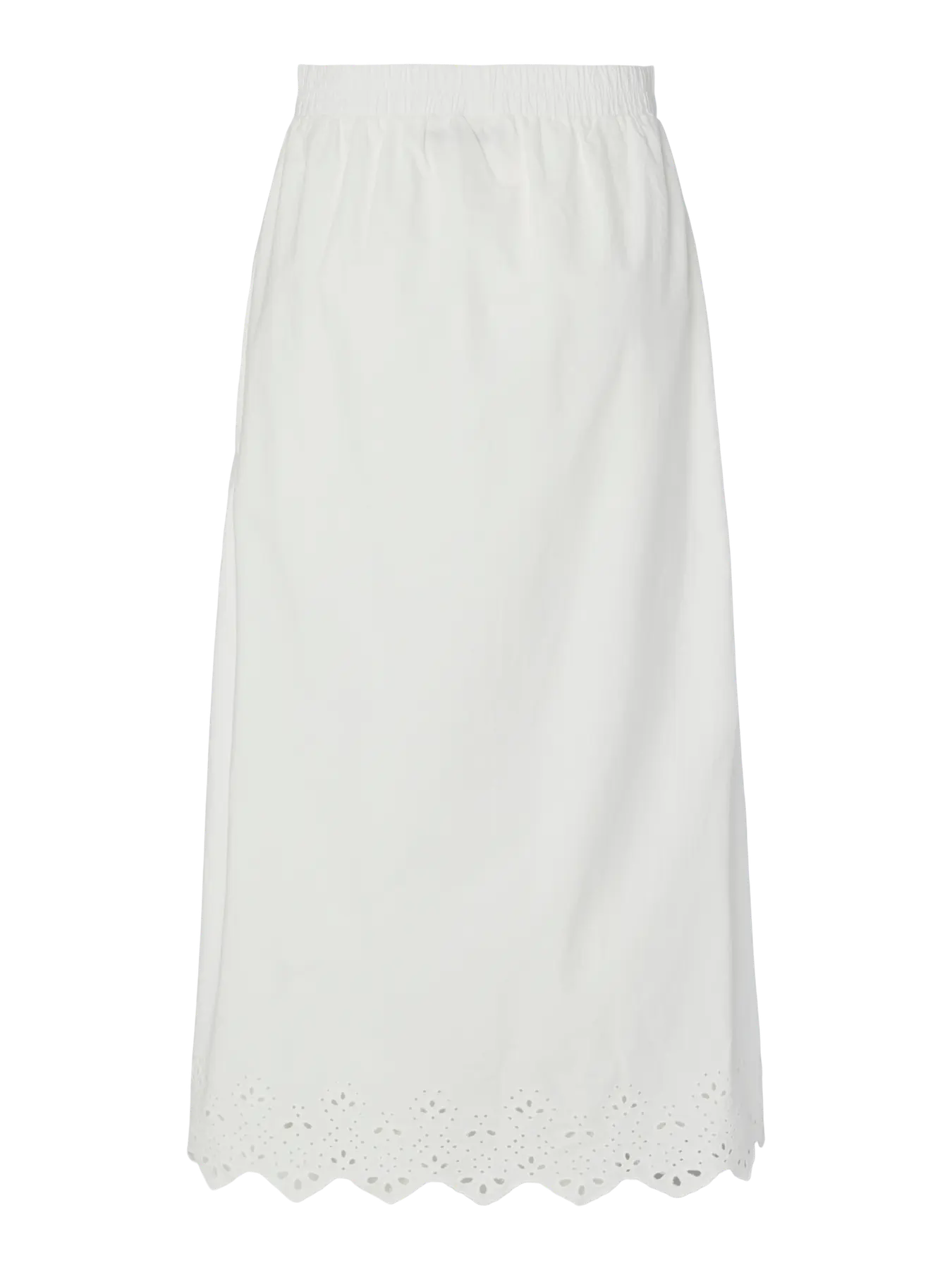 PCSALMINA HW ANKLE SKIRT WHITE